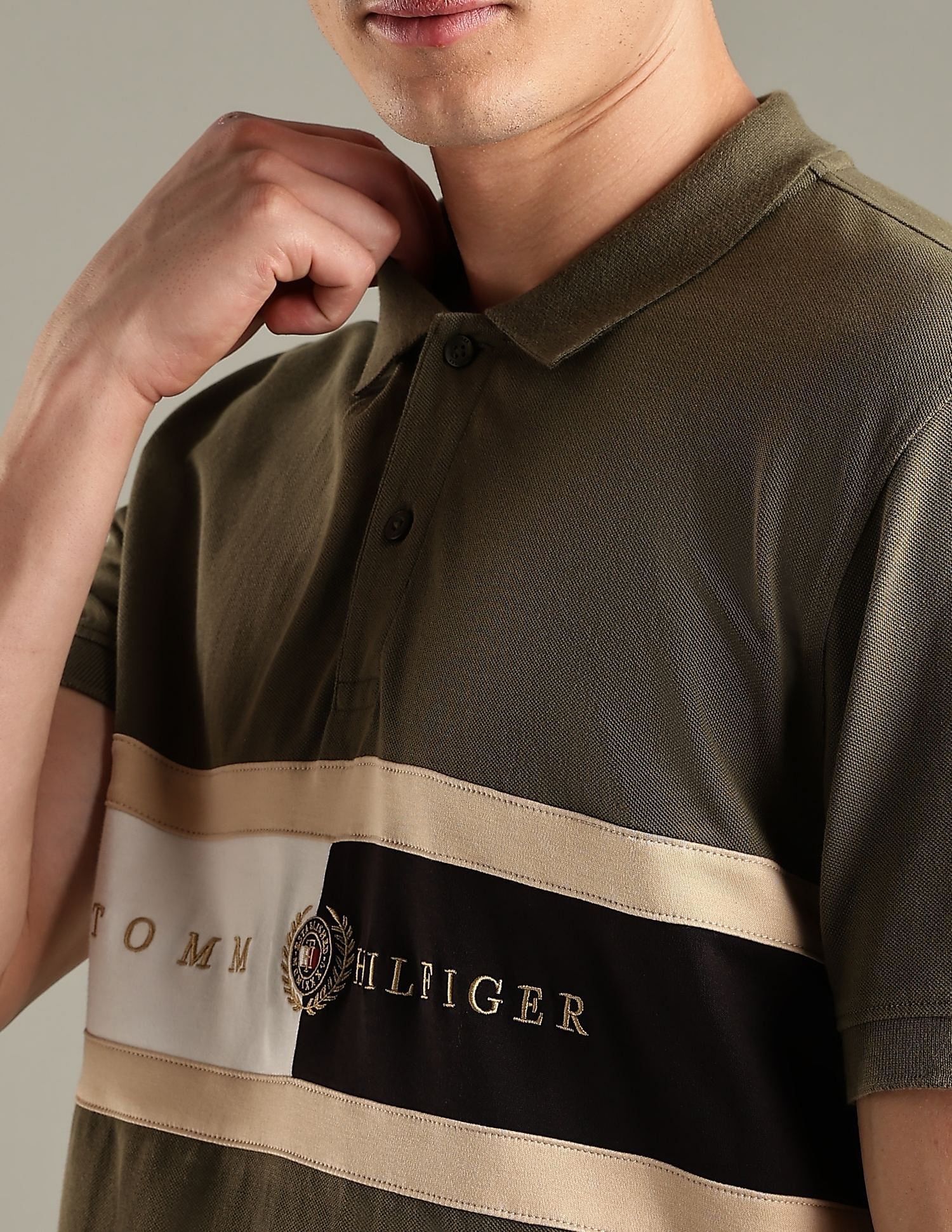 Tommy Hilfiger Colorblock Regular-Fit Cotton Polo Shirt