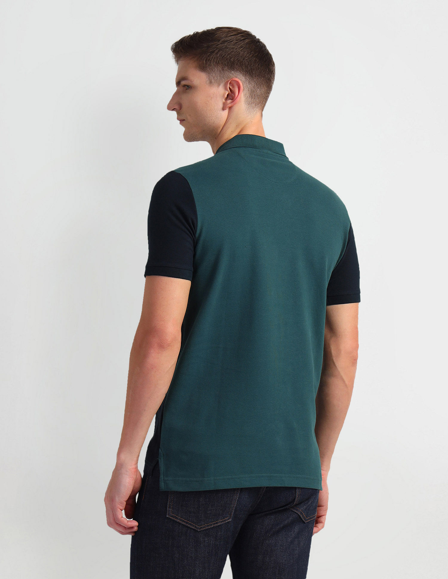 Arrow Sports Logo Colour Block Polo Shirt