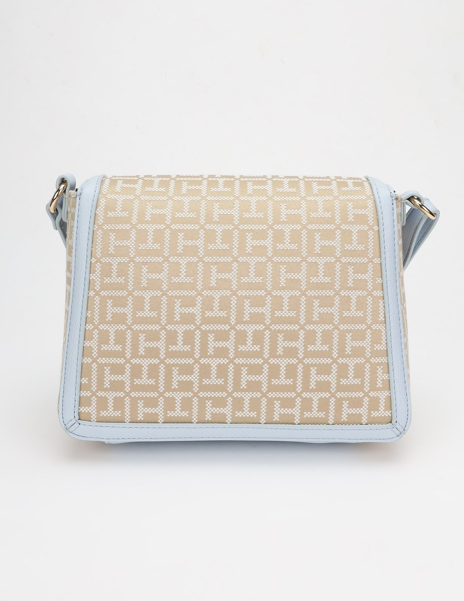 Tommy Hilfiger Logo Beige Polyester Sling Bag