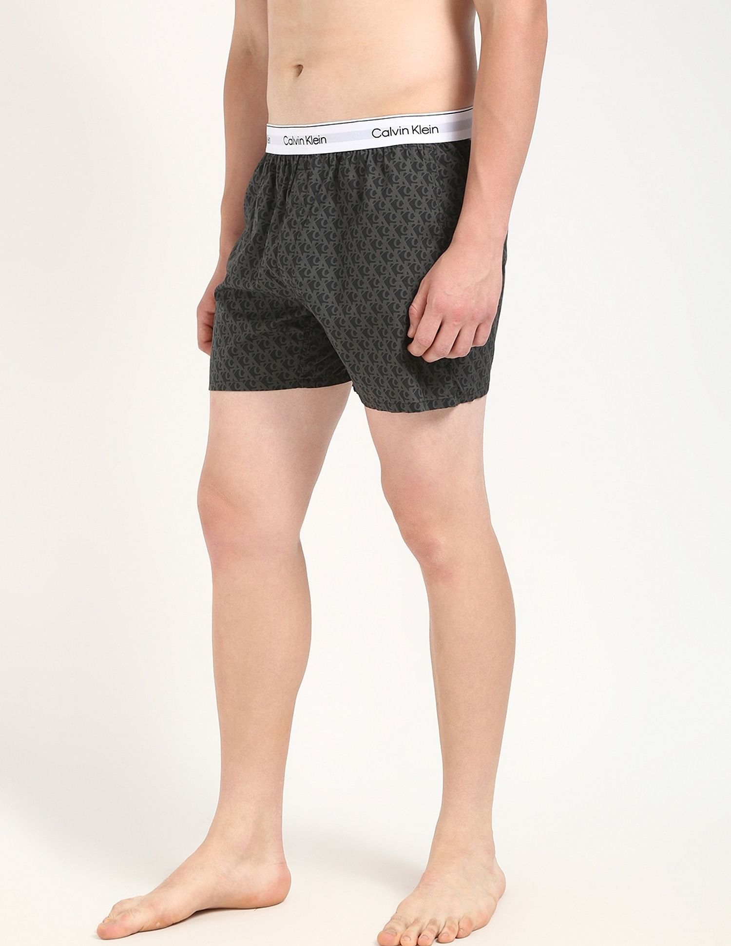 Calvin Klein Underwear Printed Green Cotton Boxers