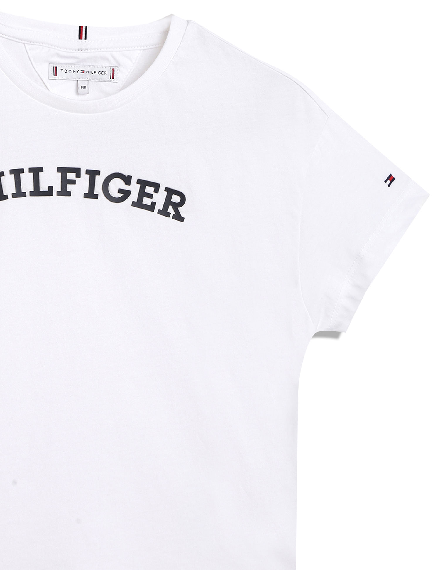 Buy Tommy Hilfiger Kids Girls Short Sleeve Brand Print T-Shirt - NNNOW.com