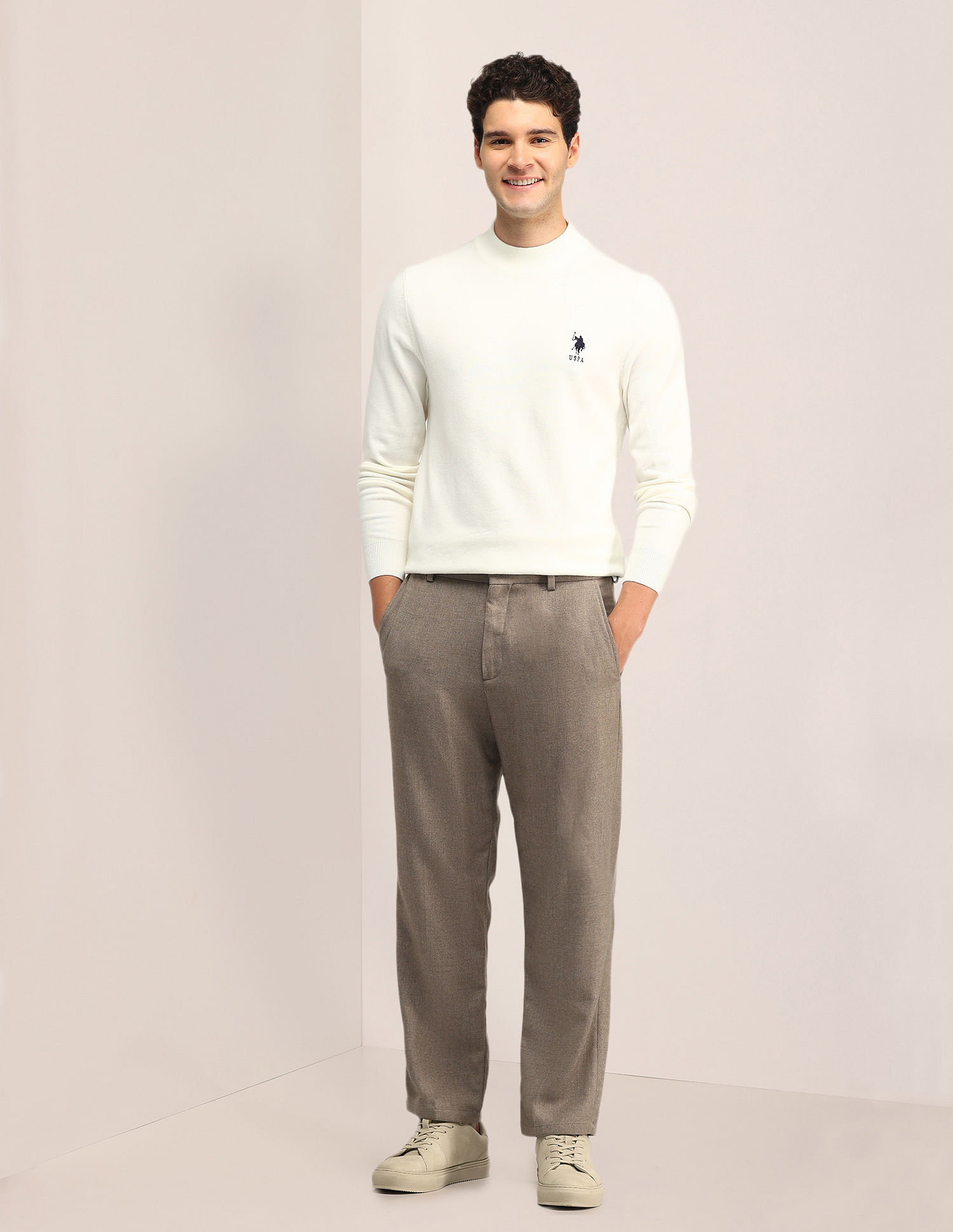 U.S. Polo Assn. Solid Regular Fit Sweater