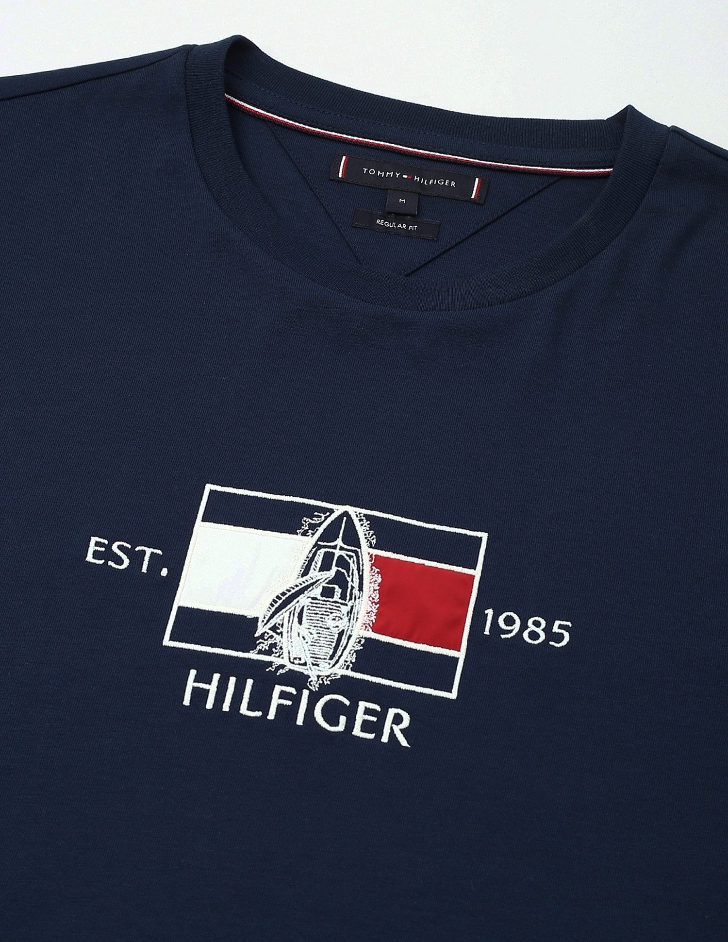 Tommy Hilfiger Embroidered Logo Regular-Fit Cotton T-Shirt