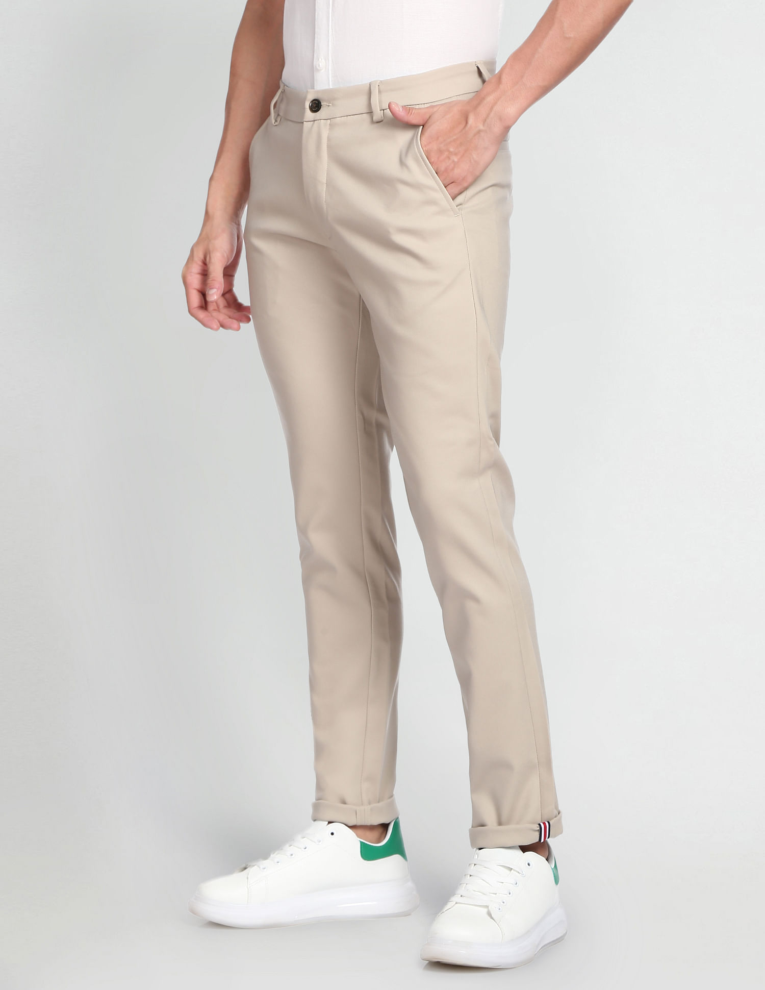 Buy Arrow Tapered Fit Autoflex Formal Trousers - NNNOW.com