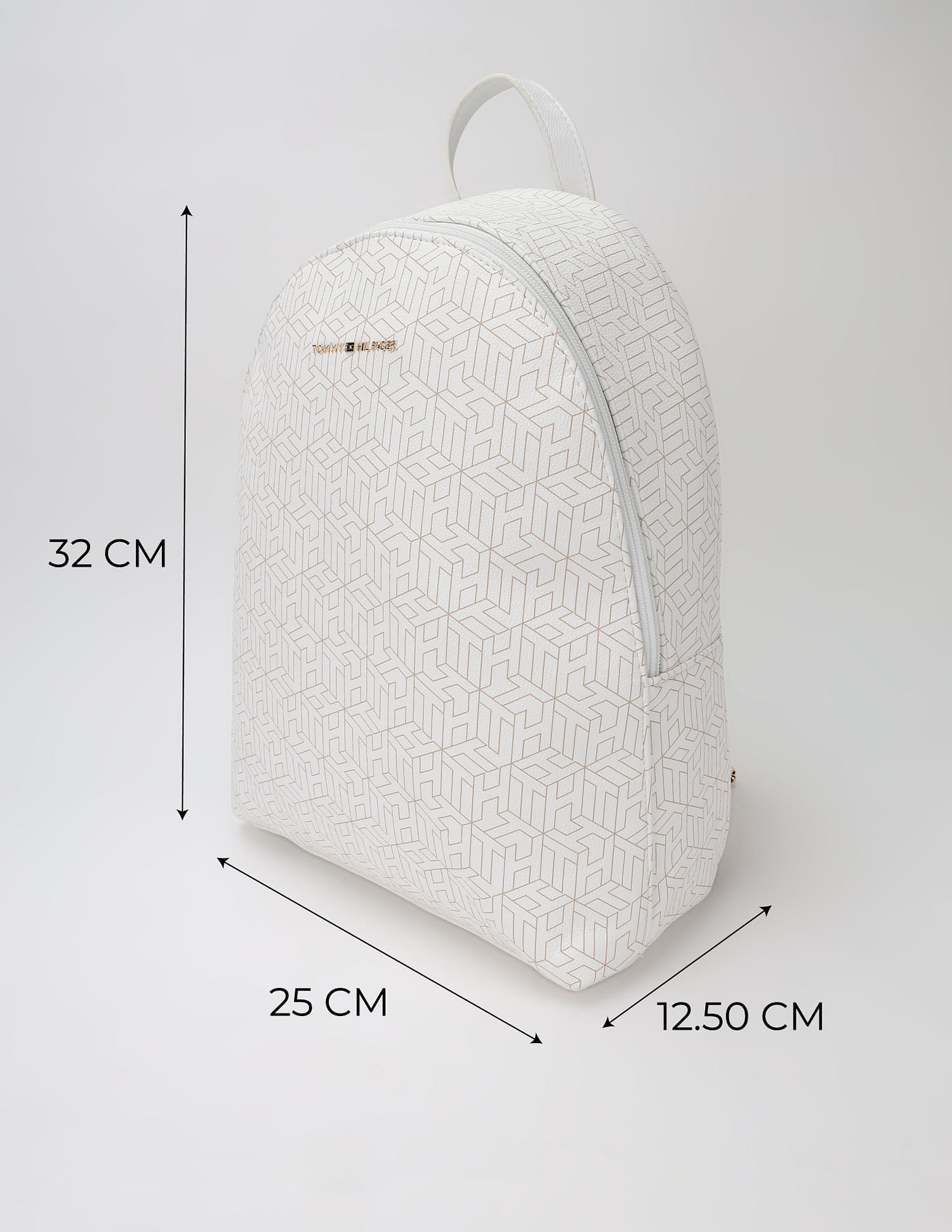 Tommy Hilfiger Logo Beige Pu Backpack