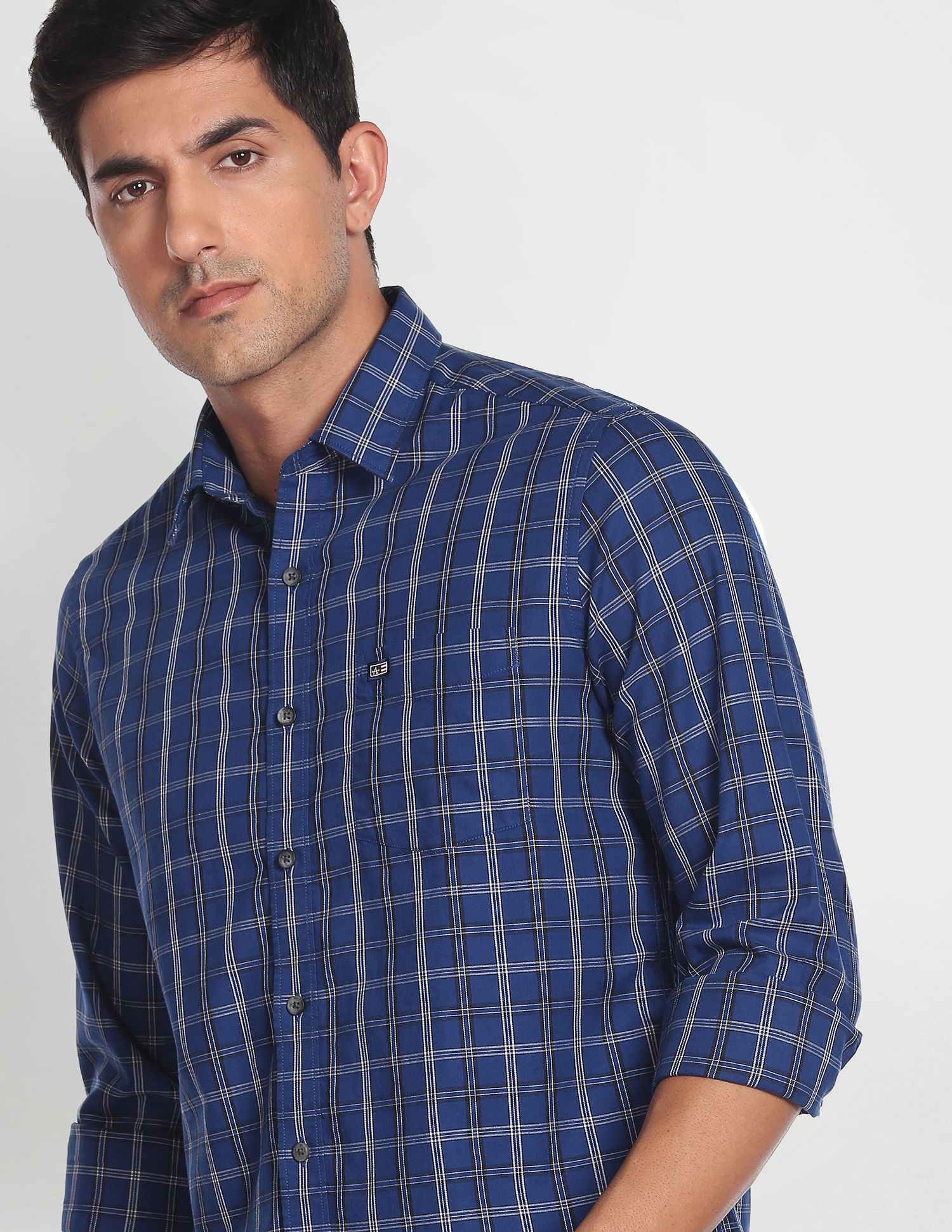 Arrow Sports Tartan Check Cotton Casual Shirt