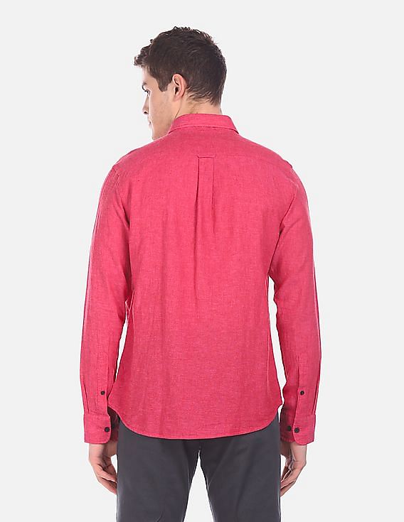 Buy Plus91 Men Solid Casual Pink Shirt Online at Best Prices in