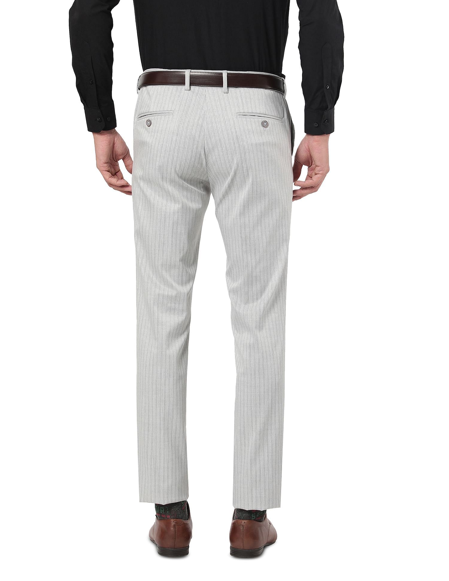 Men Striped Tapered Dress Pants Formal Office Business Trousers Slim Fit  Casual | Fruugo KR