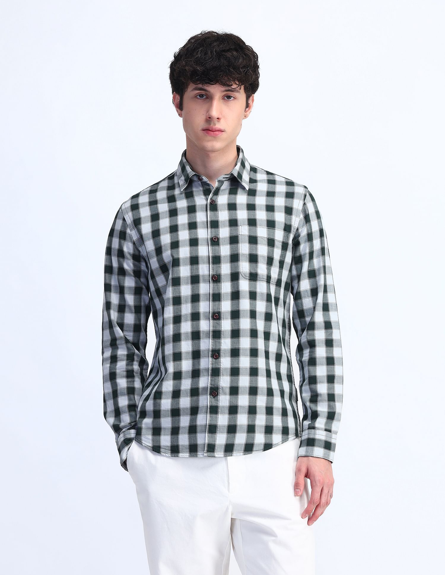 Flying Machine Slim Fit Checked Shirt