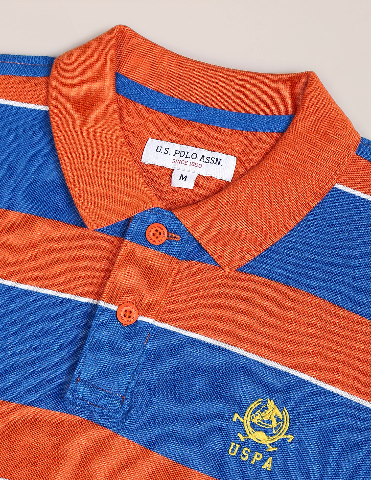 Buy U.S. Polo Assn. Horizontal Stripe Cotton Polo Shirt NNNOW