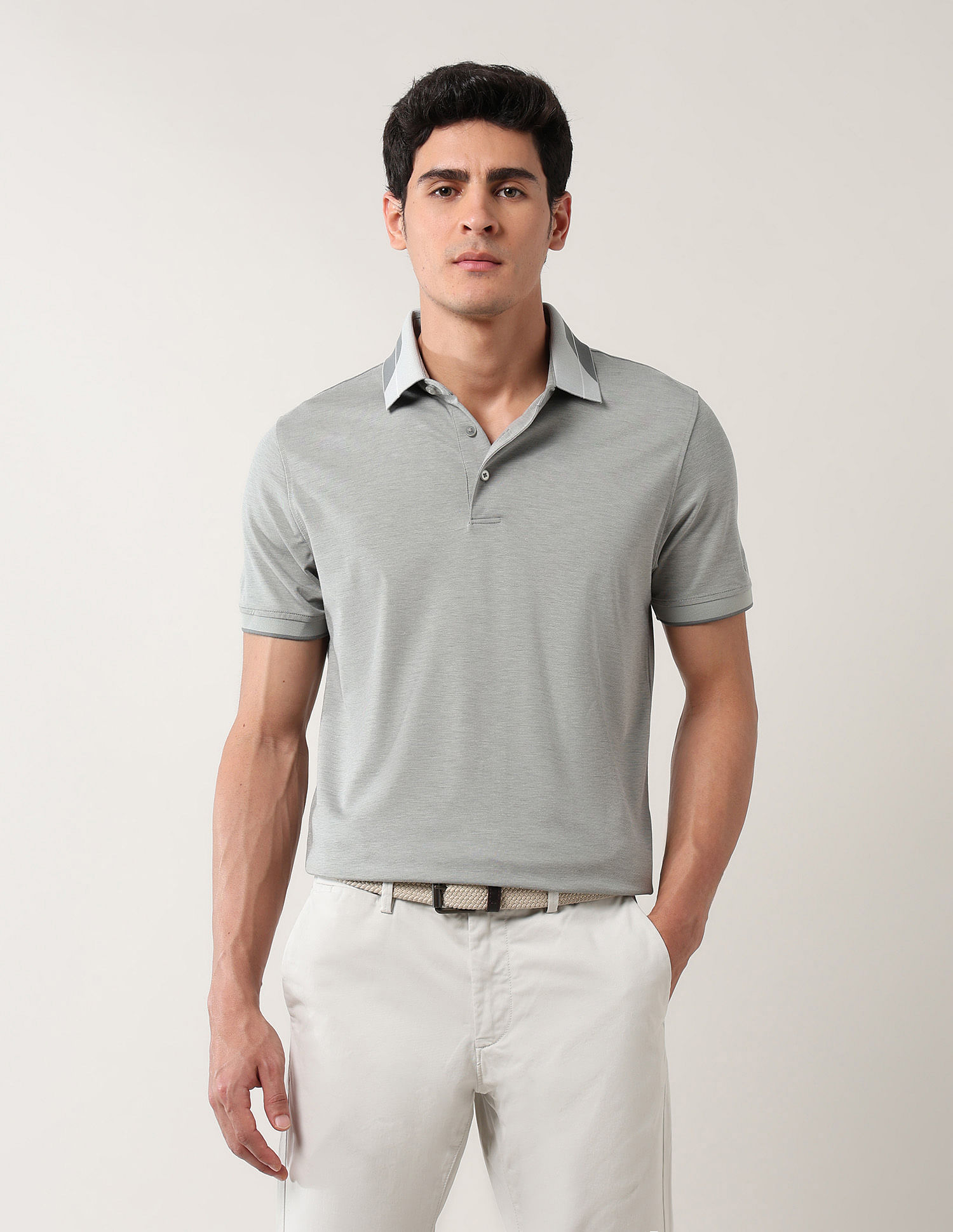 Arrow Solid Pure Cotton Polo Shirt