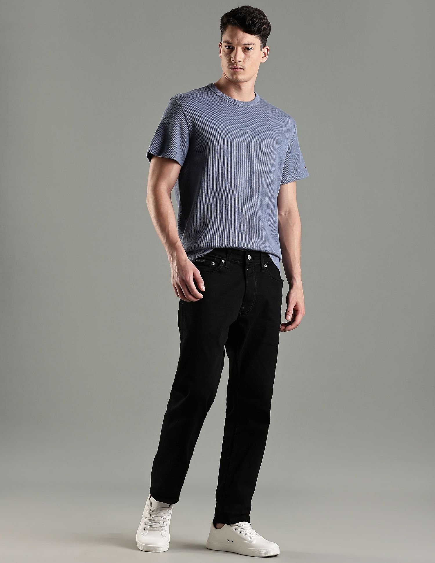 Tommy Hilfiger Embroidered Logo Slim Fit Cotton T-Shirt