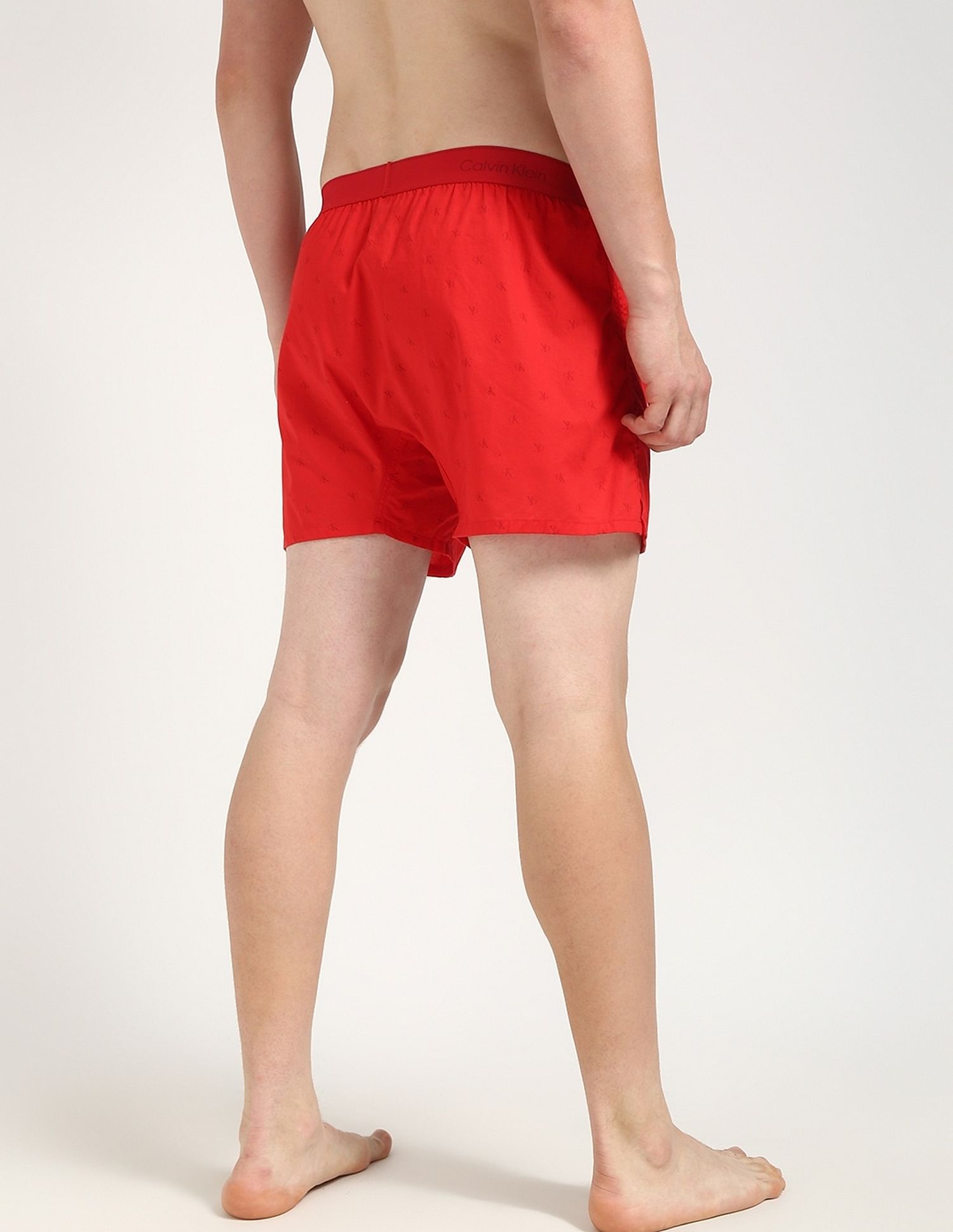 Calvin Klein Underwear Solid Red Cotton Boxers