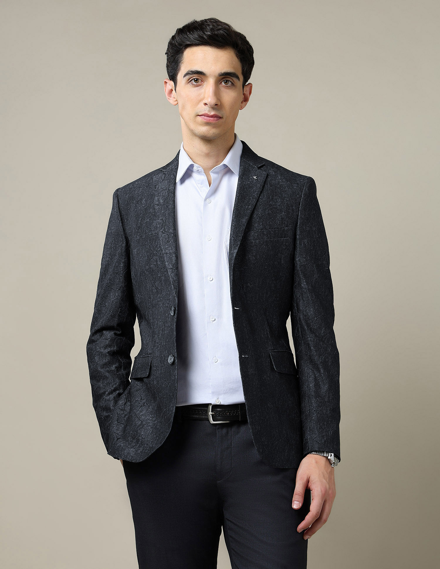 Arrow Zero Calorie Slim Fit Textured 1851 Blazer