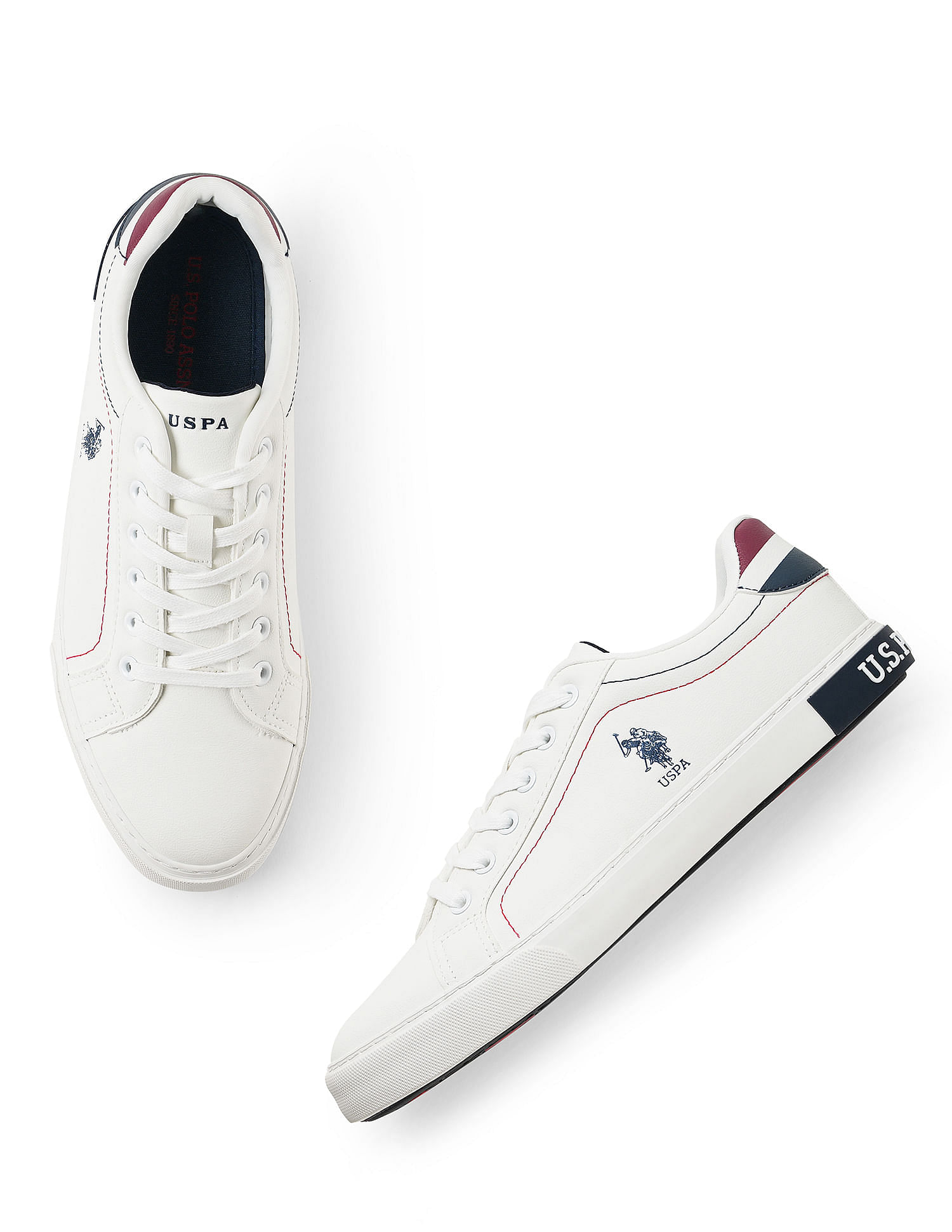 U.S. Polo Assn. Men Low Top Brand Detail Rojas Sneakers
