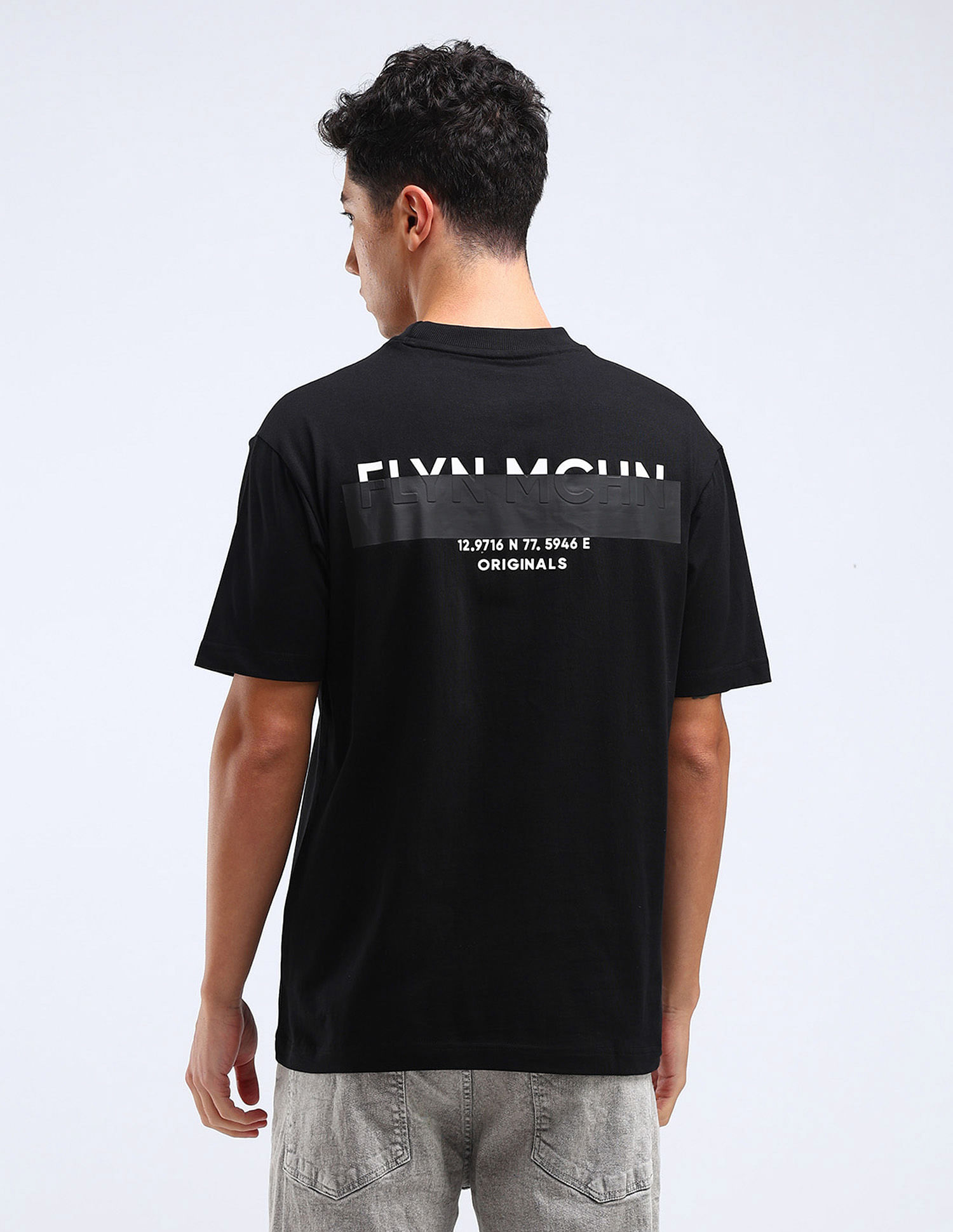 Flying Machine Brand Print Relaxed Fit T-Shirt