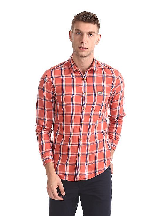 U.S. Polo Assn. Denim Co. Button Down Collar Plaid Check Shirt