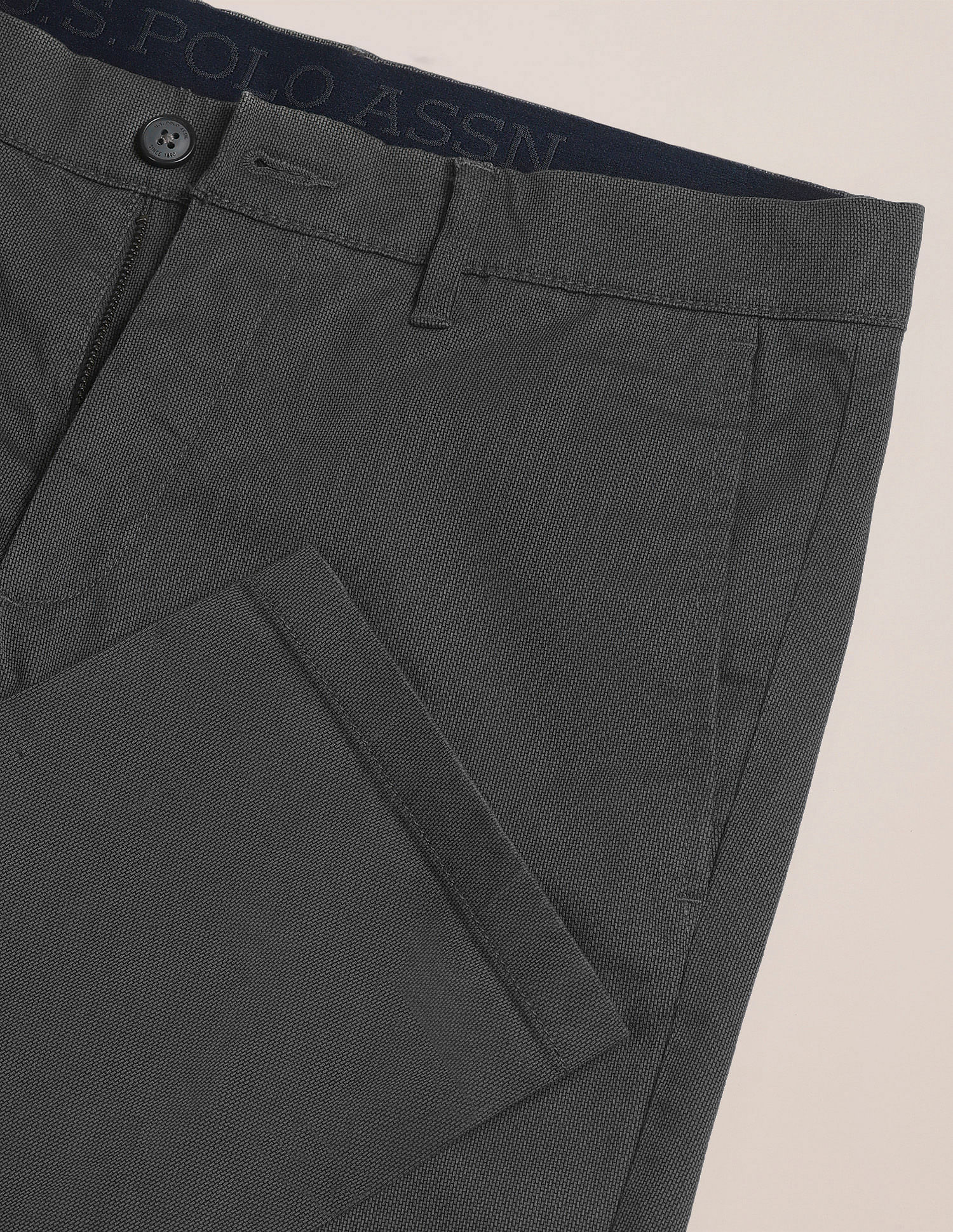 U.S. Polo Assn. Denver Slim Fit Textured Trousers