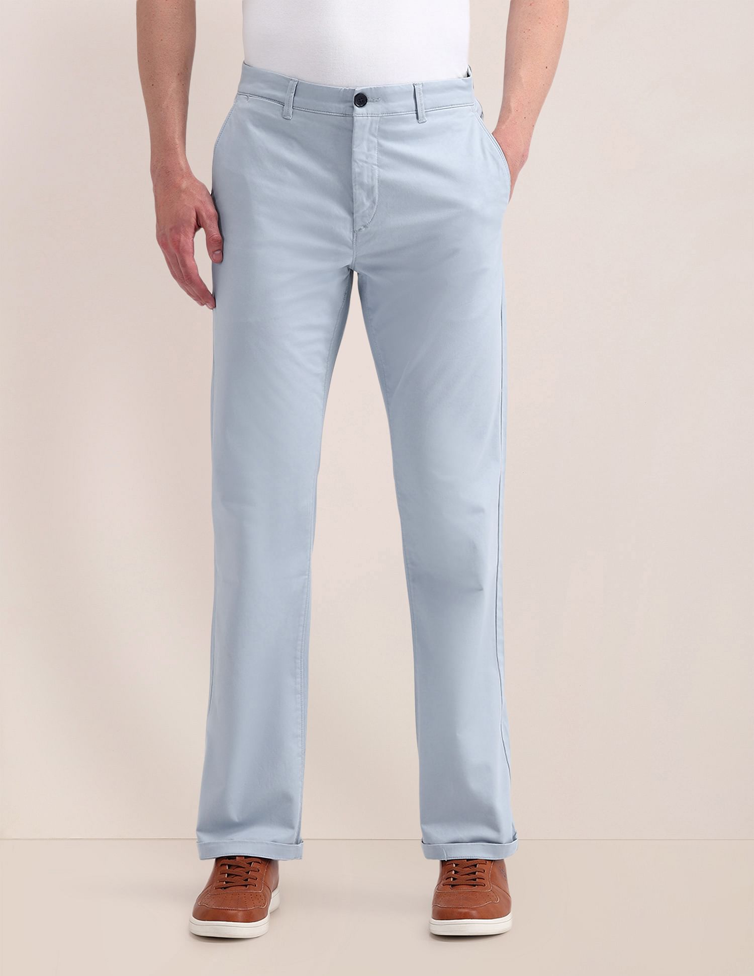 U.S. Polo Assn. Riley Straight Fit Solid Trousers