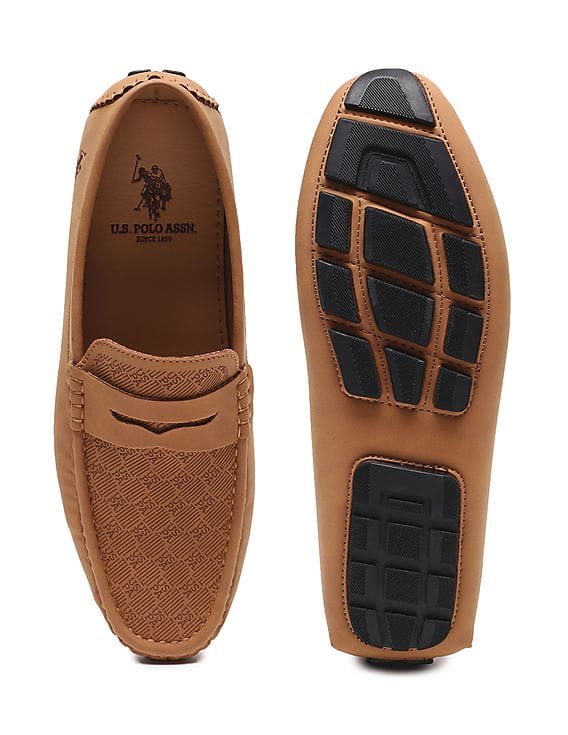 Buy Polo Men Penny Strap Debossed Logo Asvalt Loafers