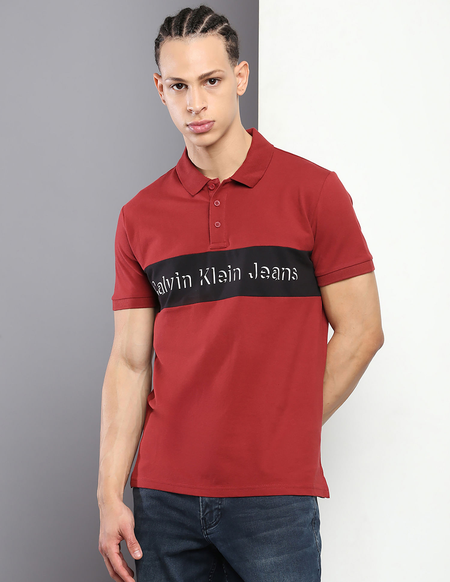 calvin klein pique polo