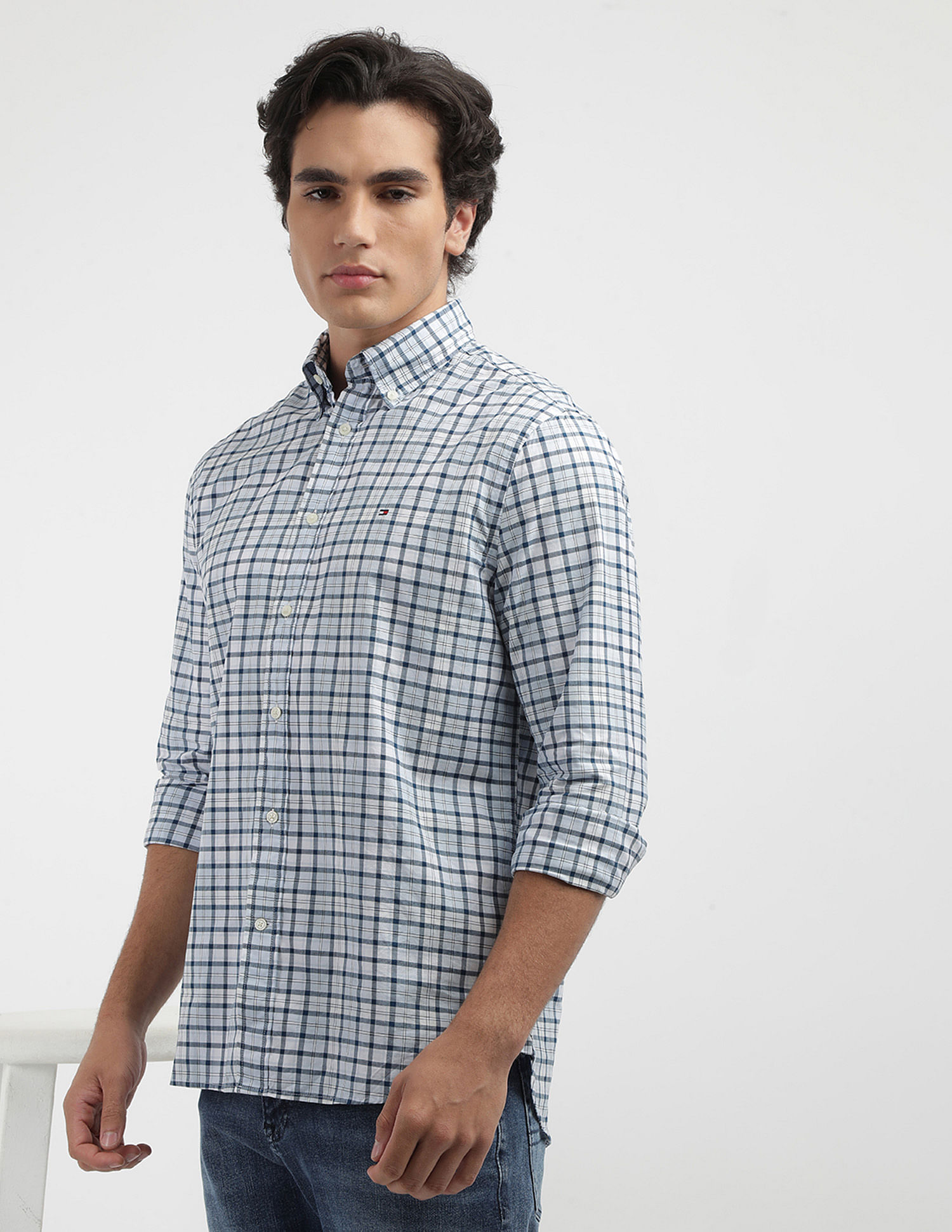 Tommy Hilfiger Flex Poplin Tartan Checked Shirt