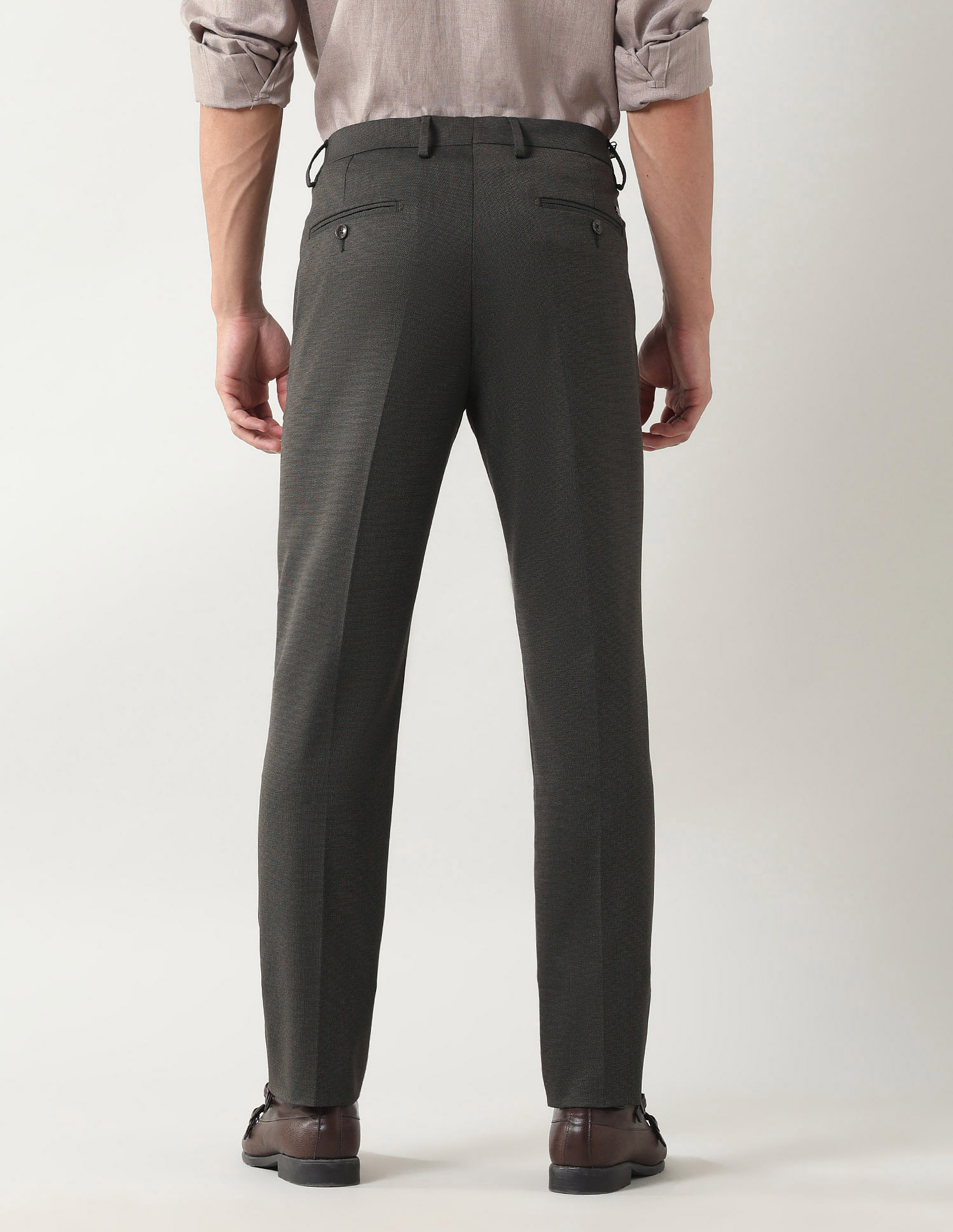 Arrow Mid Rise Slim Fit Trousers