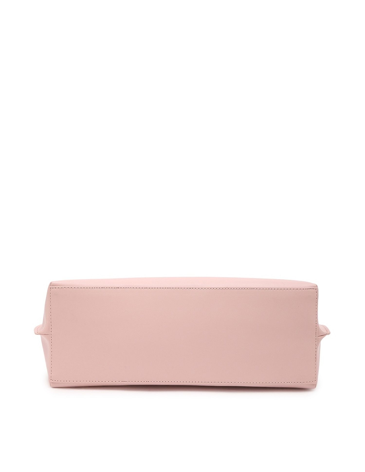 Tommy Hilfiger Solid Pink Pu Tote Bag