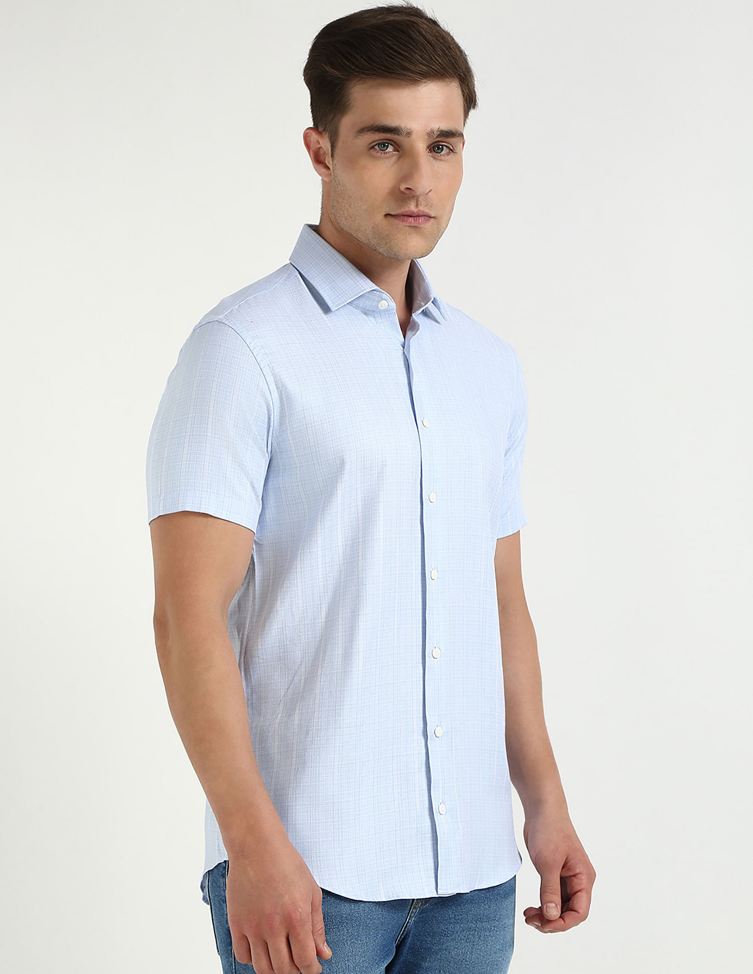 Calvin Klein Jeans Striped Regular-Fit Dobby Woven Shirt