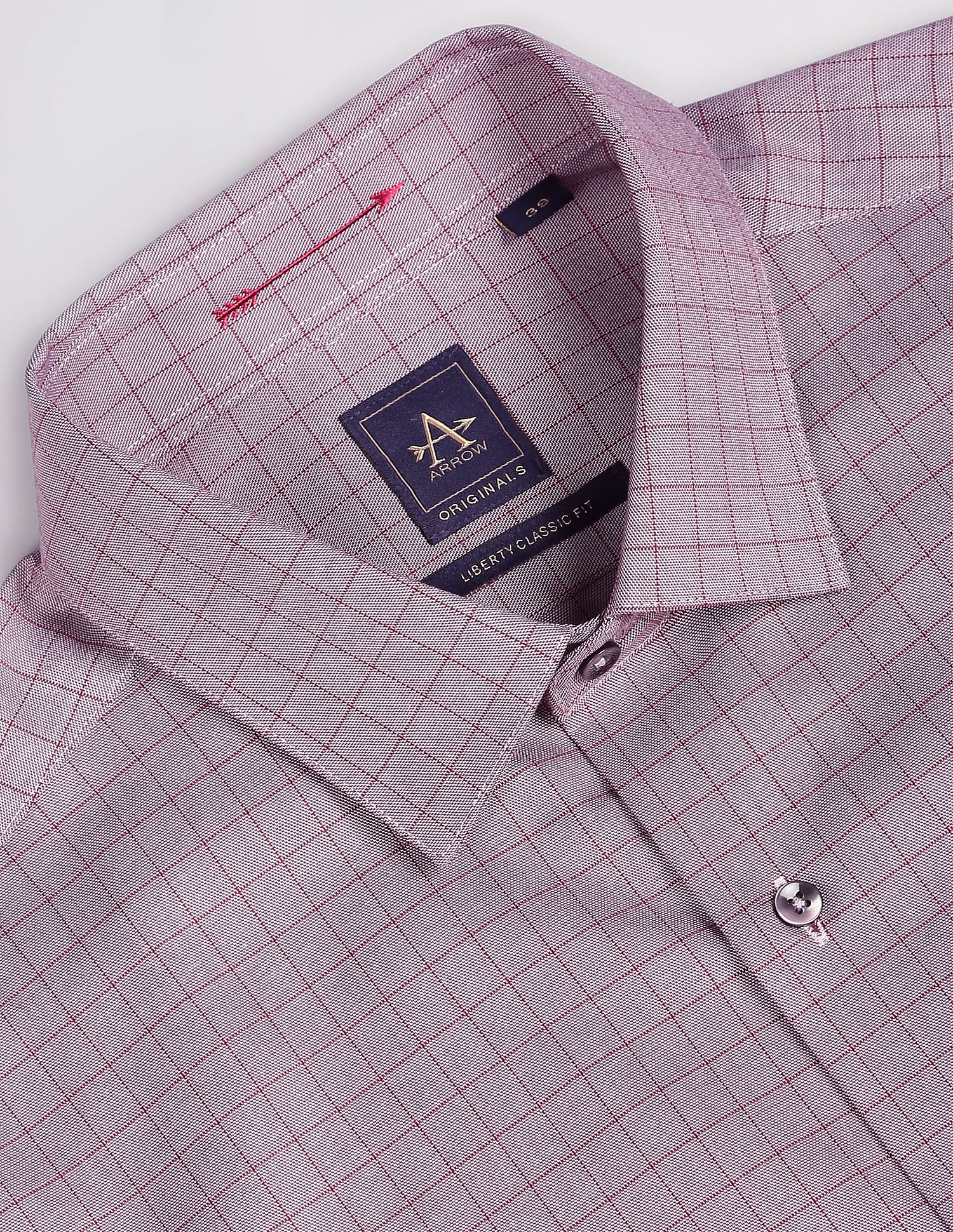 Arrow Outline Check Cotton Formal Shirt