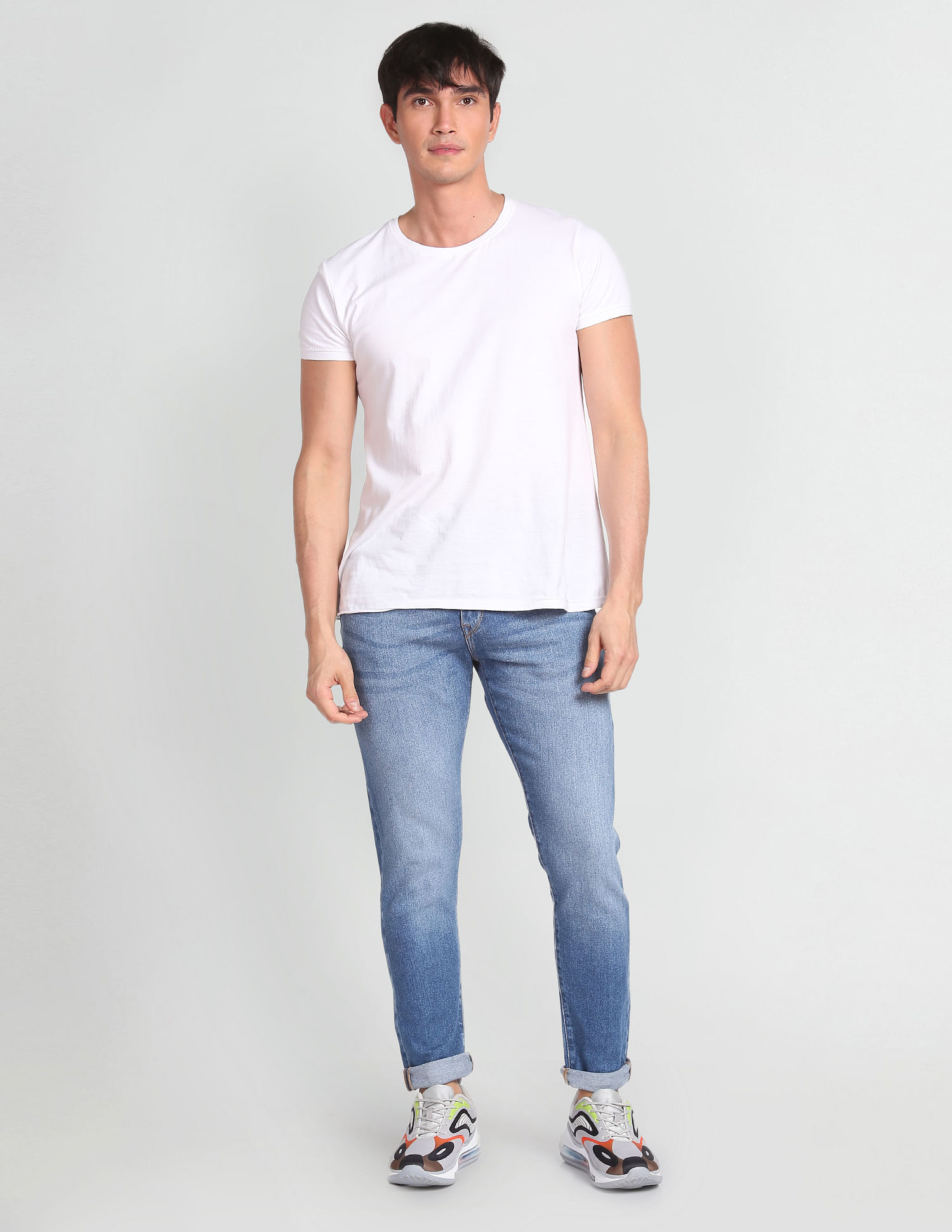 Flying Machine Slash Slim Tapered Fit Stone Wash Jeans