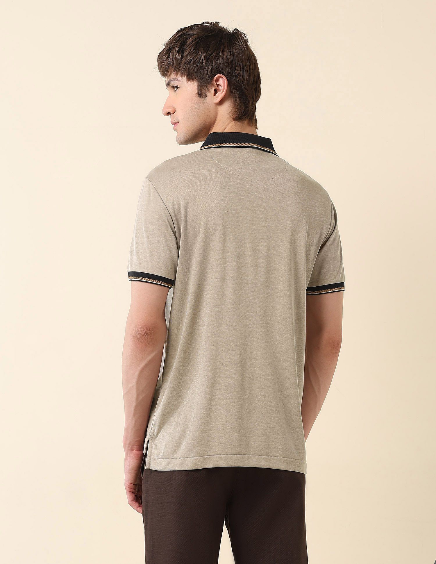 U.S. Polo Assn. Solid Slim Fit Varsity Polo Shirt