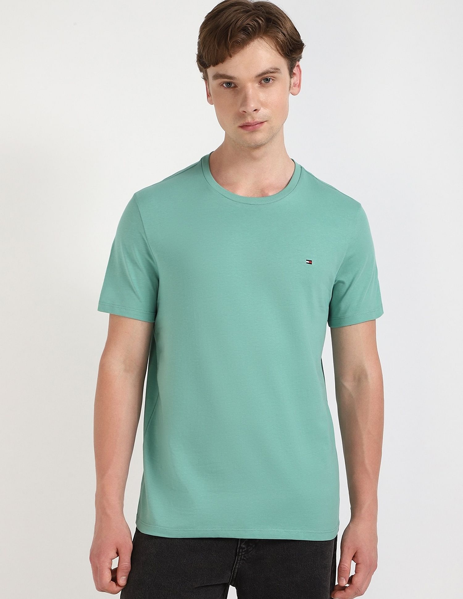 Tommy Hilfiger Solid Regular-Fit Cotton T-Shirt