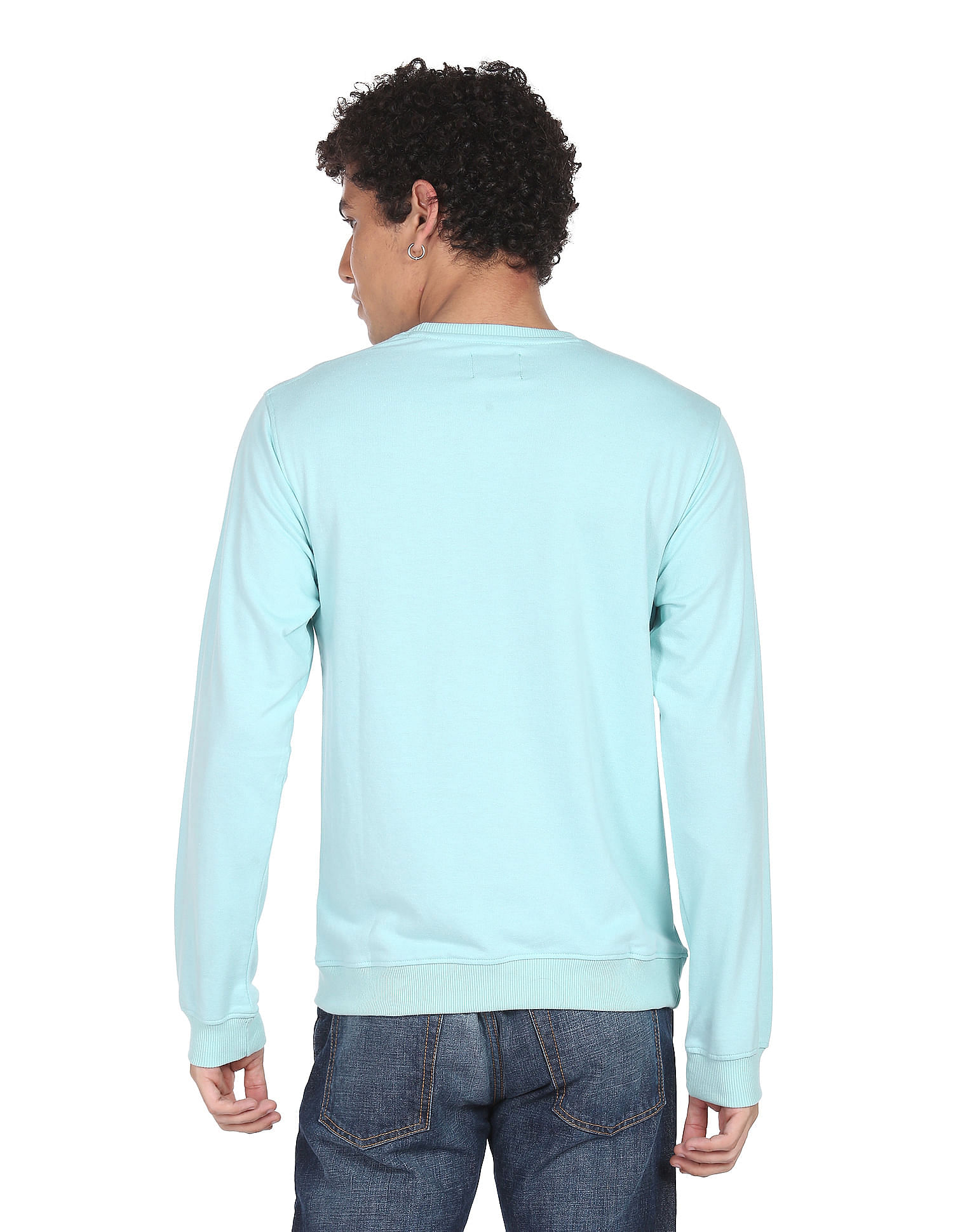 Flying Machine Crew Neck Brand Print Sweatshirt