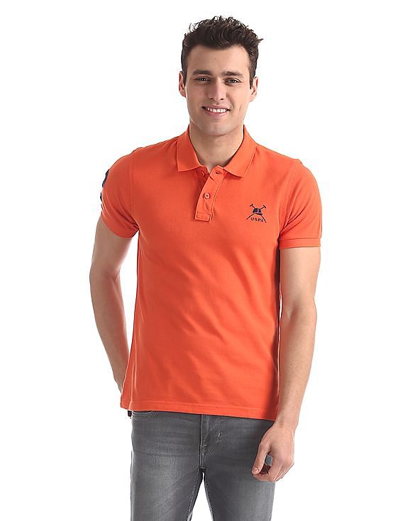 us polo orange t shirt