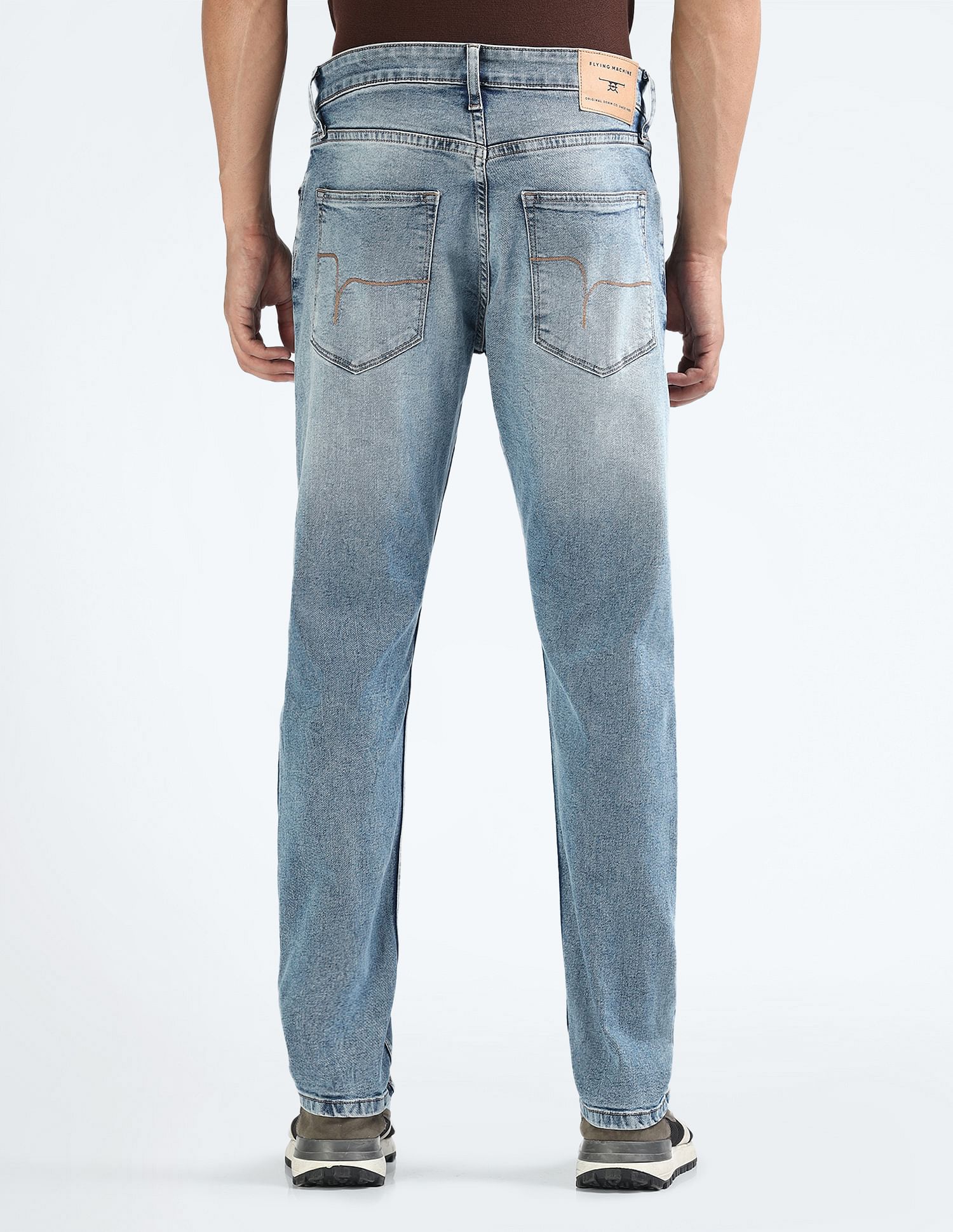 Flying Machine Lightly Distressed Slim Tapered Jeans