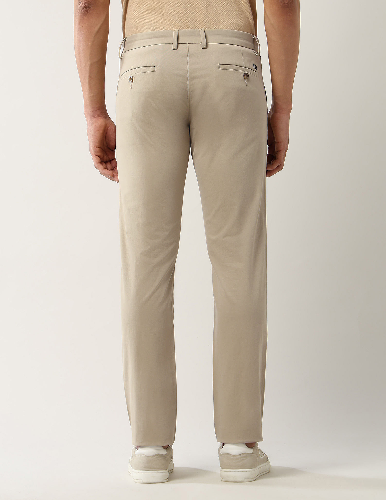 Arrow Sport Twill Slim Fit Solid Chinos