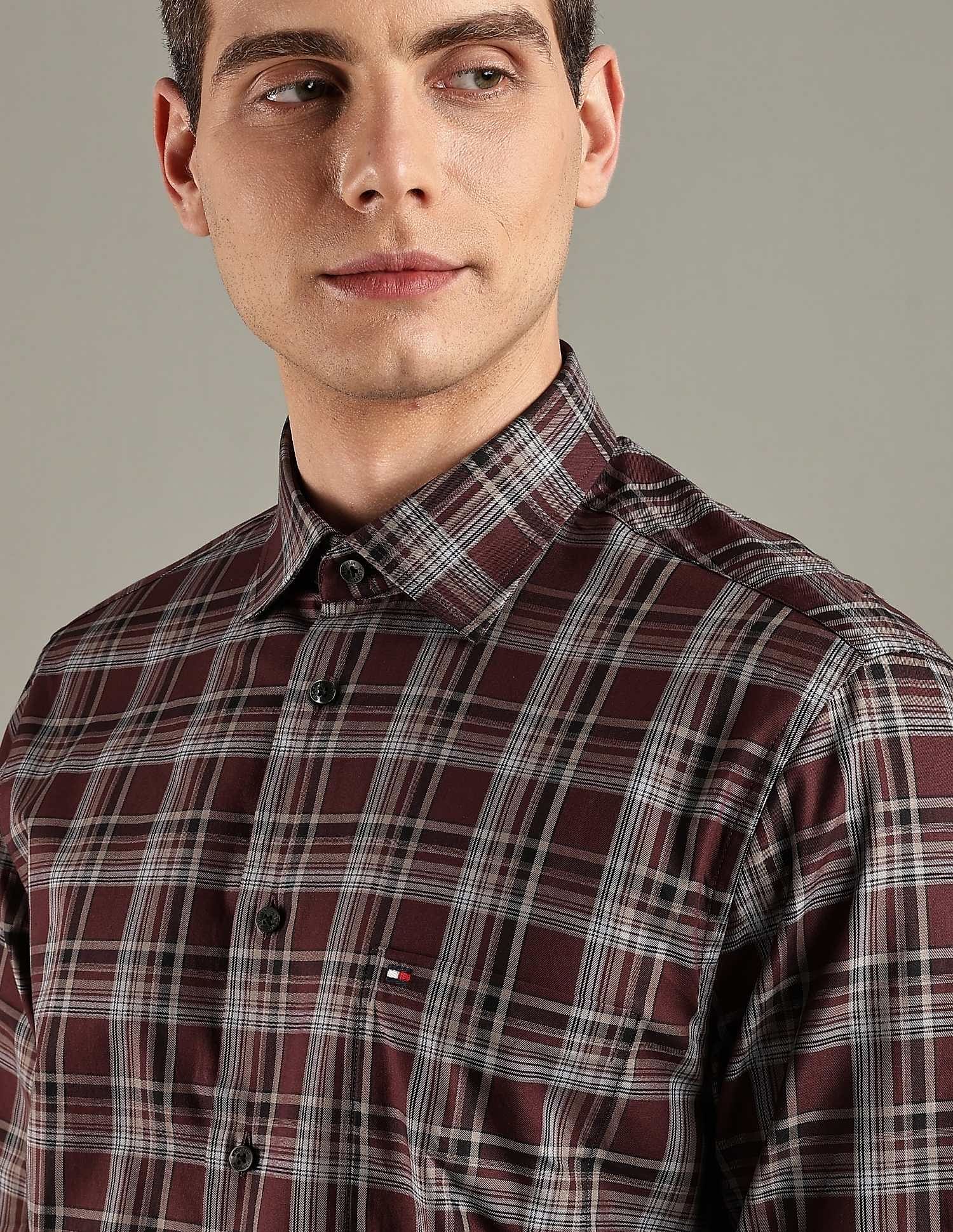 Tommy Hilfiger Dark Large Checked Regular Shirt