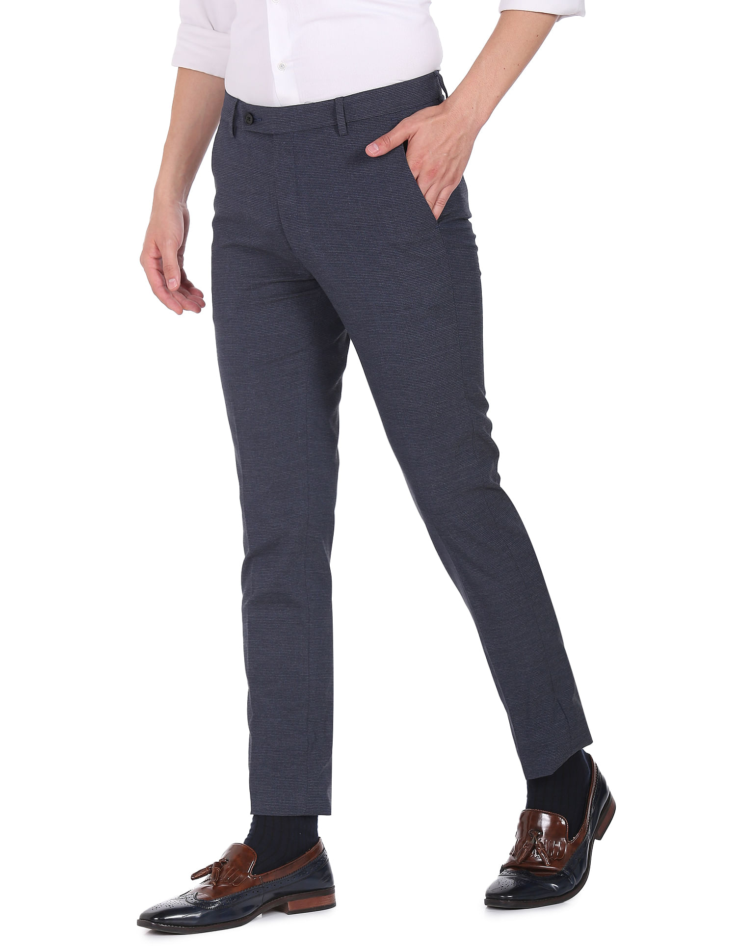 Arrow Flat Front Jackson Super Slim Fit Trousers