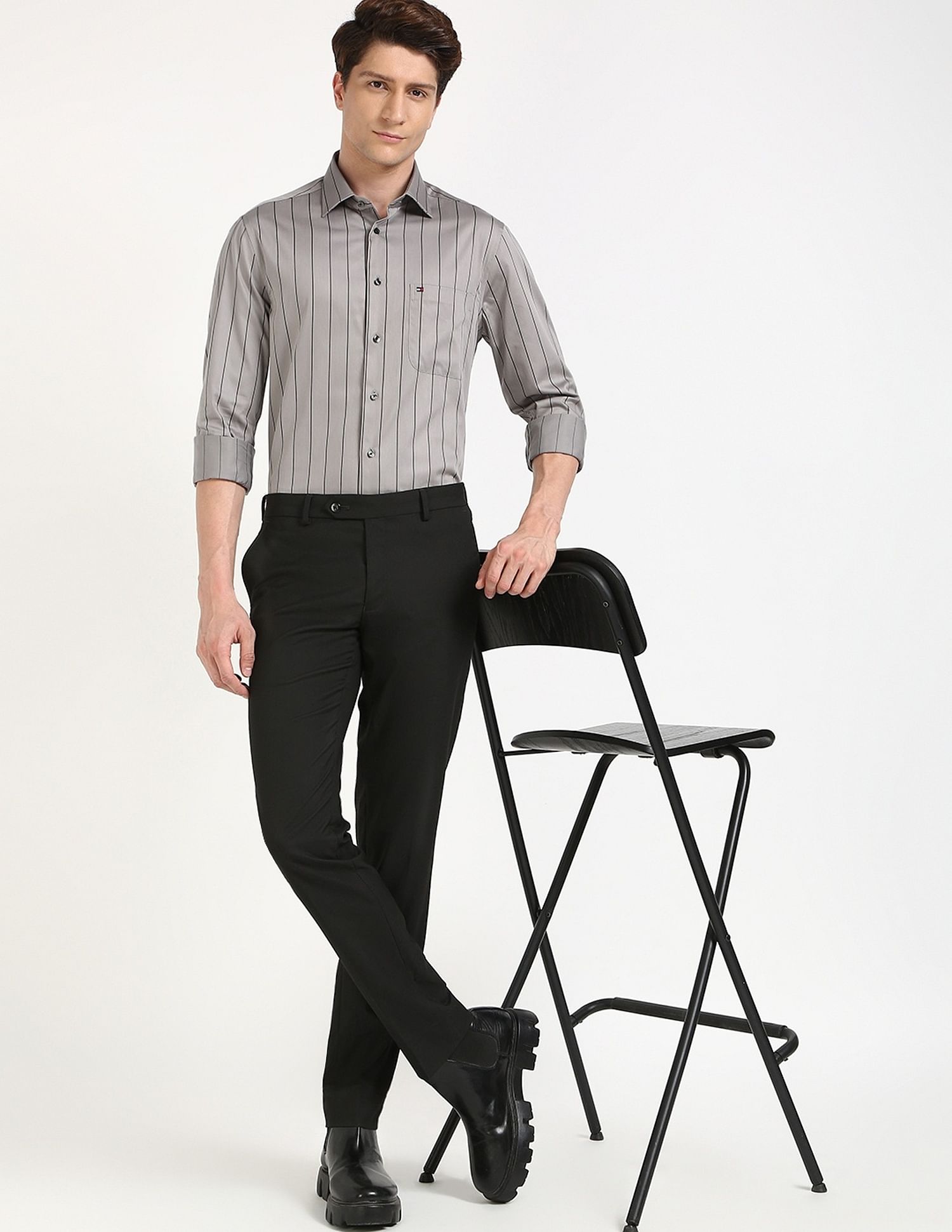 Tommy Hilfiger Striped Slim-Fit Cotton Shirt