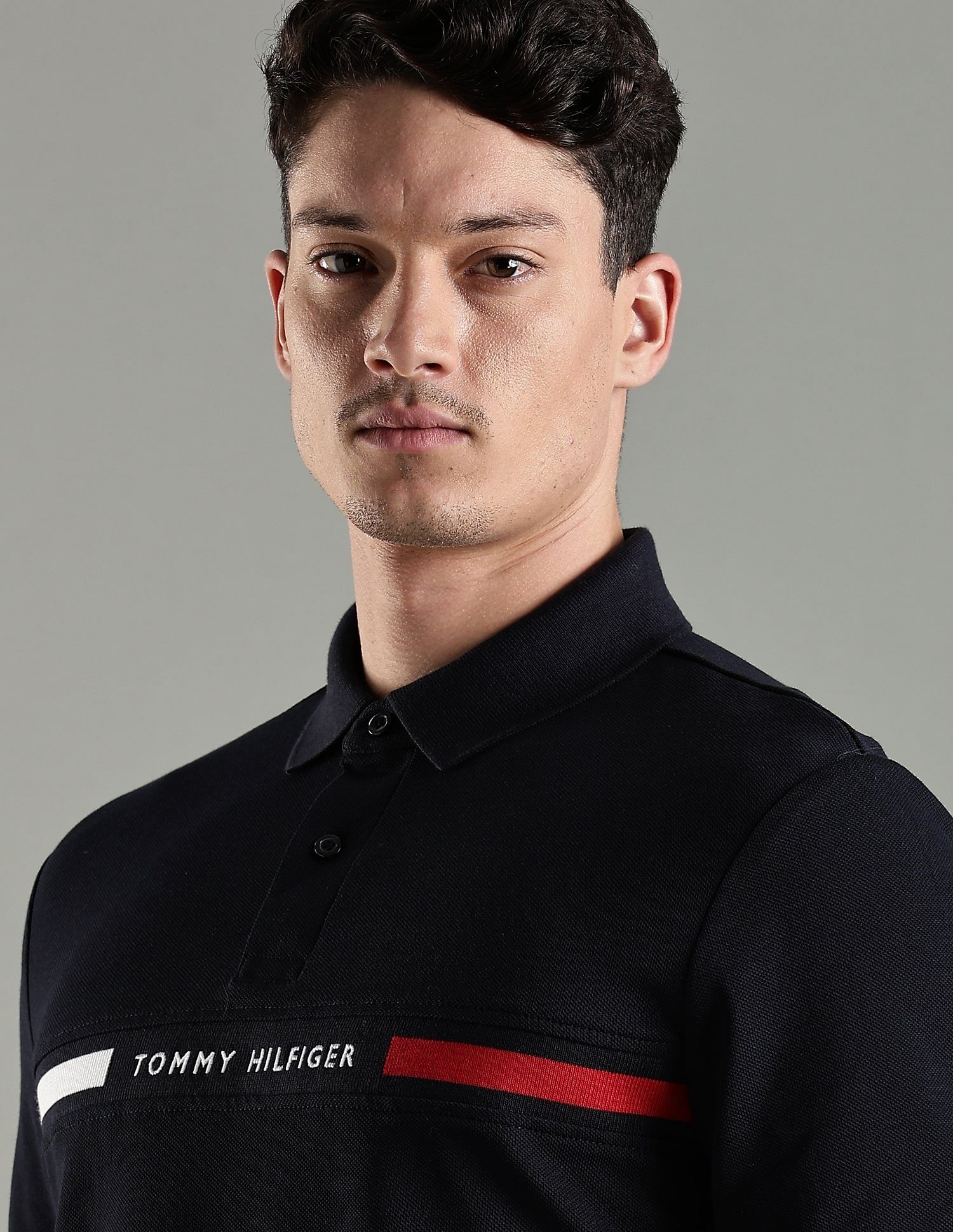 Tommy Hilfiger Embroidered Logo Regular Fit Cotton Polo T- Shirt