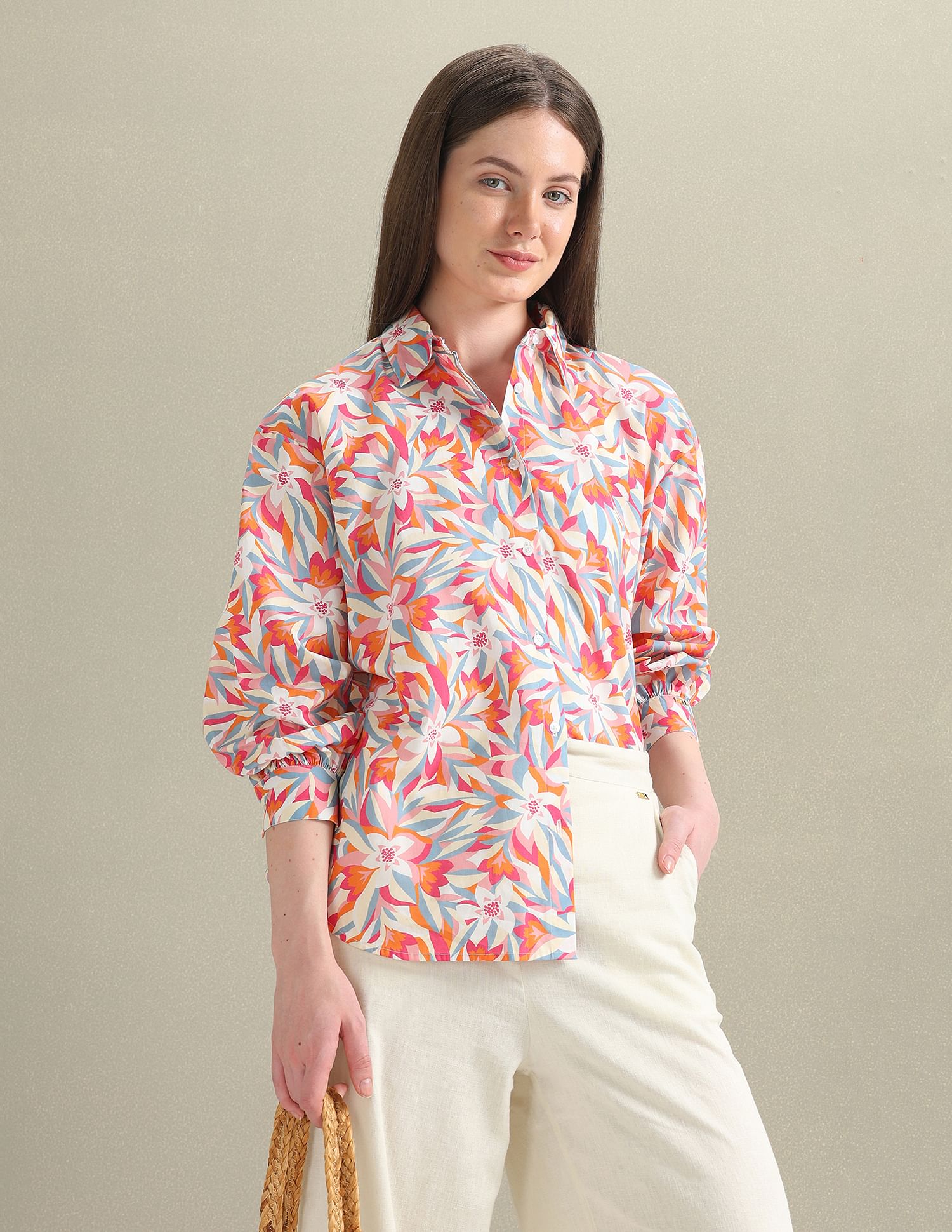 Floral polo womens hotsell