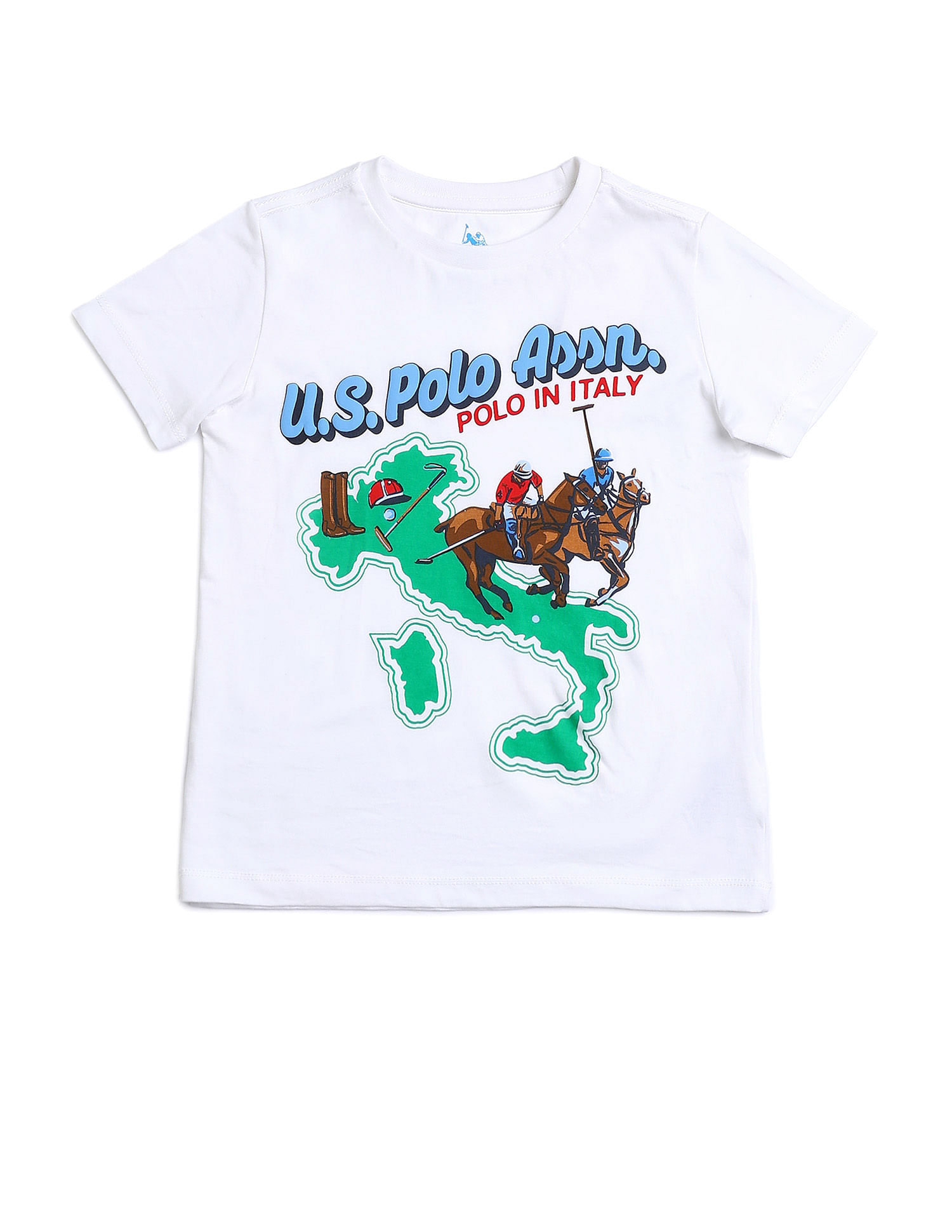 U.S. Polo Assn. Kids Boys Graphic Printed Regular Fit T-Shirt