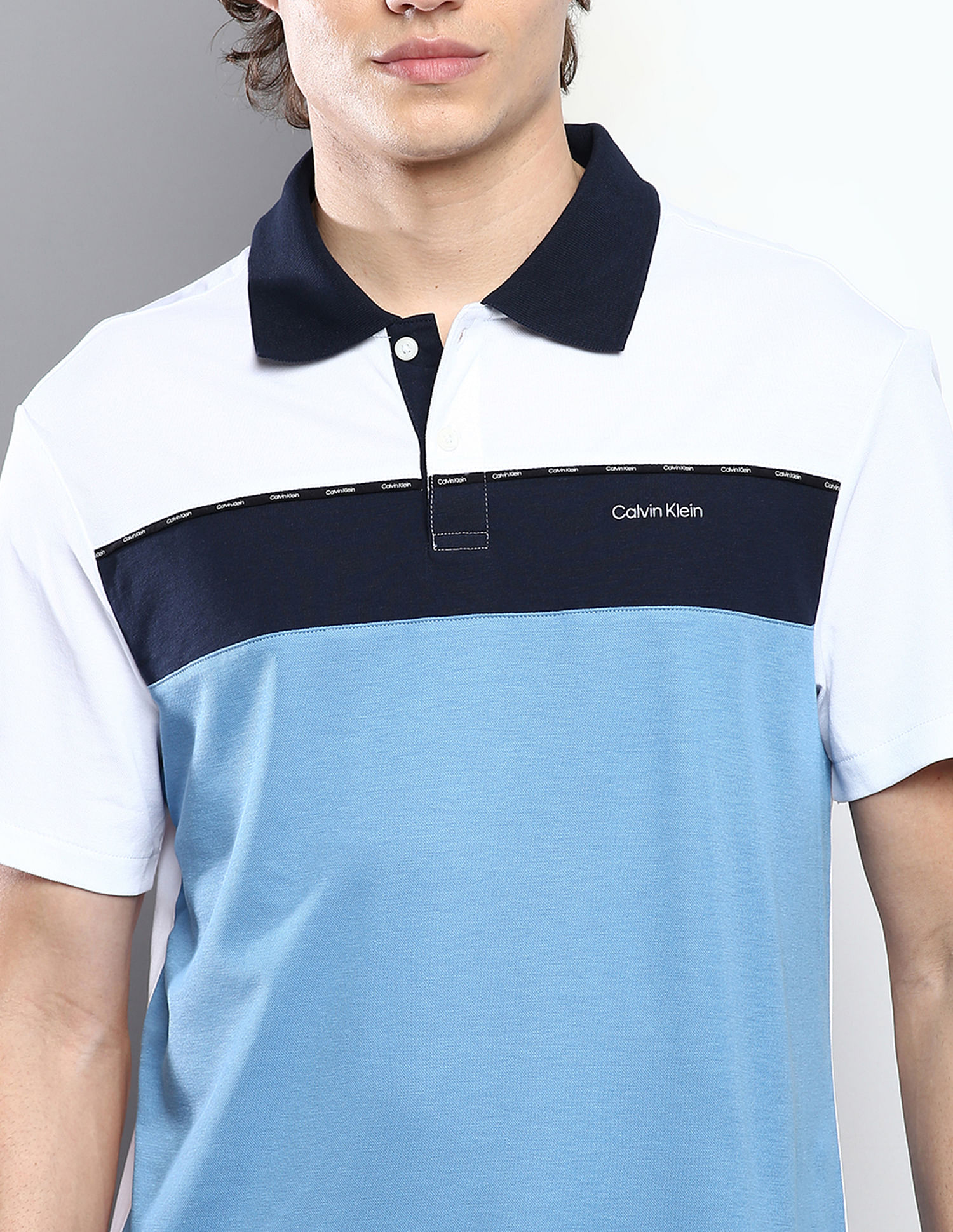 Buy Calvin Klein Piping Colour Block Polo Shirt | Poloshirts