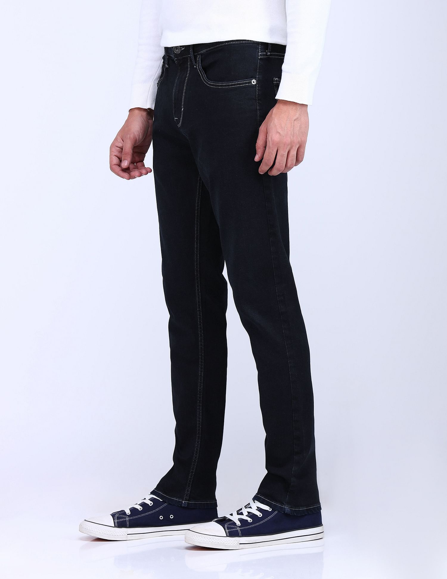 Flying Machine Slash Slim Tapered Jeans