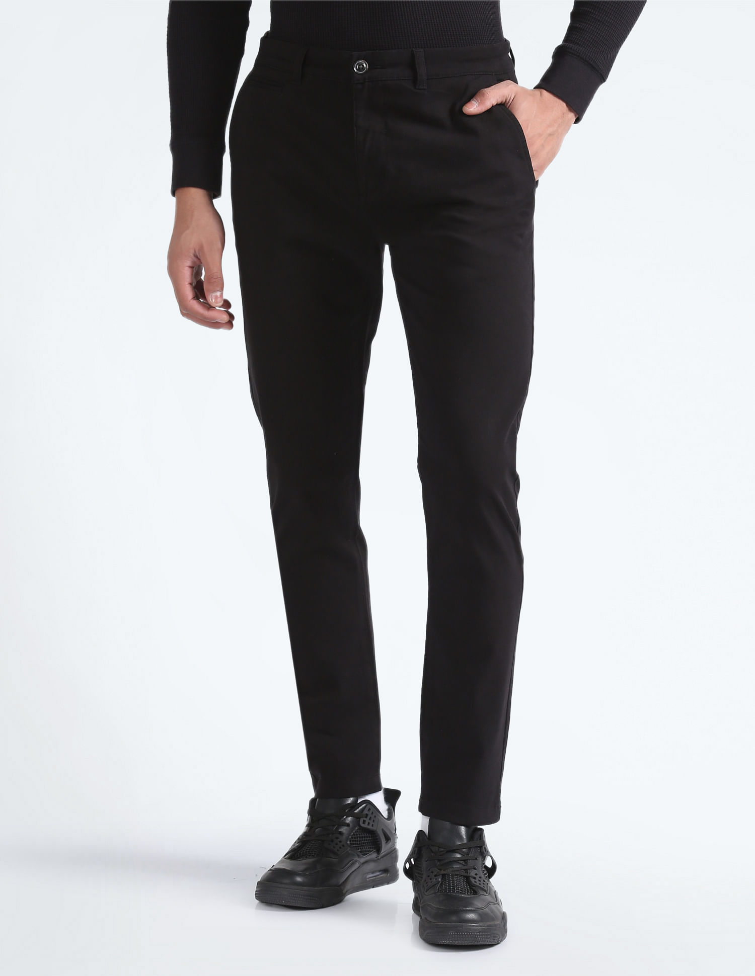 Flying Machine Slim Fit Twill Trousers
