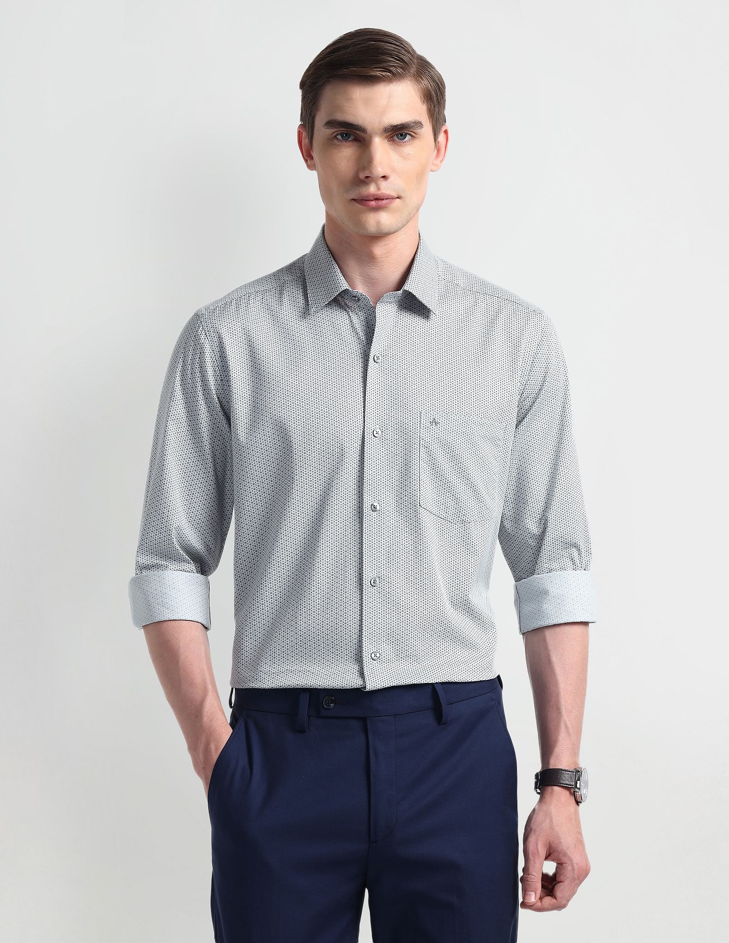 Arrow Slim Fit Geometric Shirt