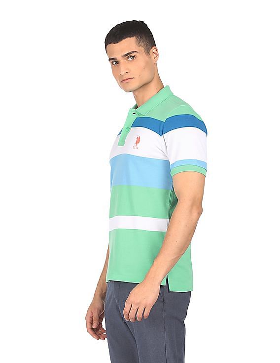 U.S. Polo Assn. Pique Striped Polo Shirt