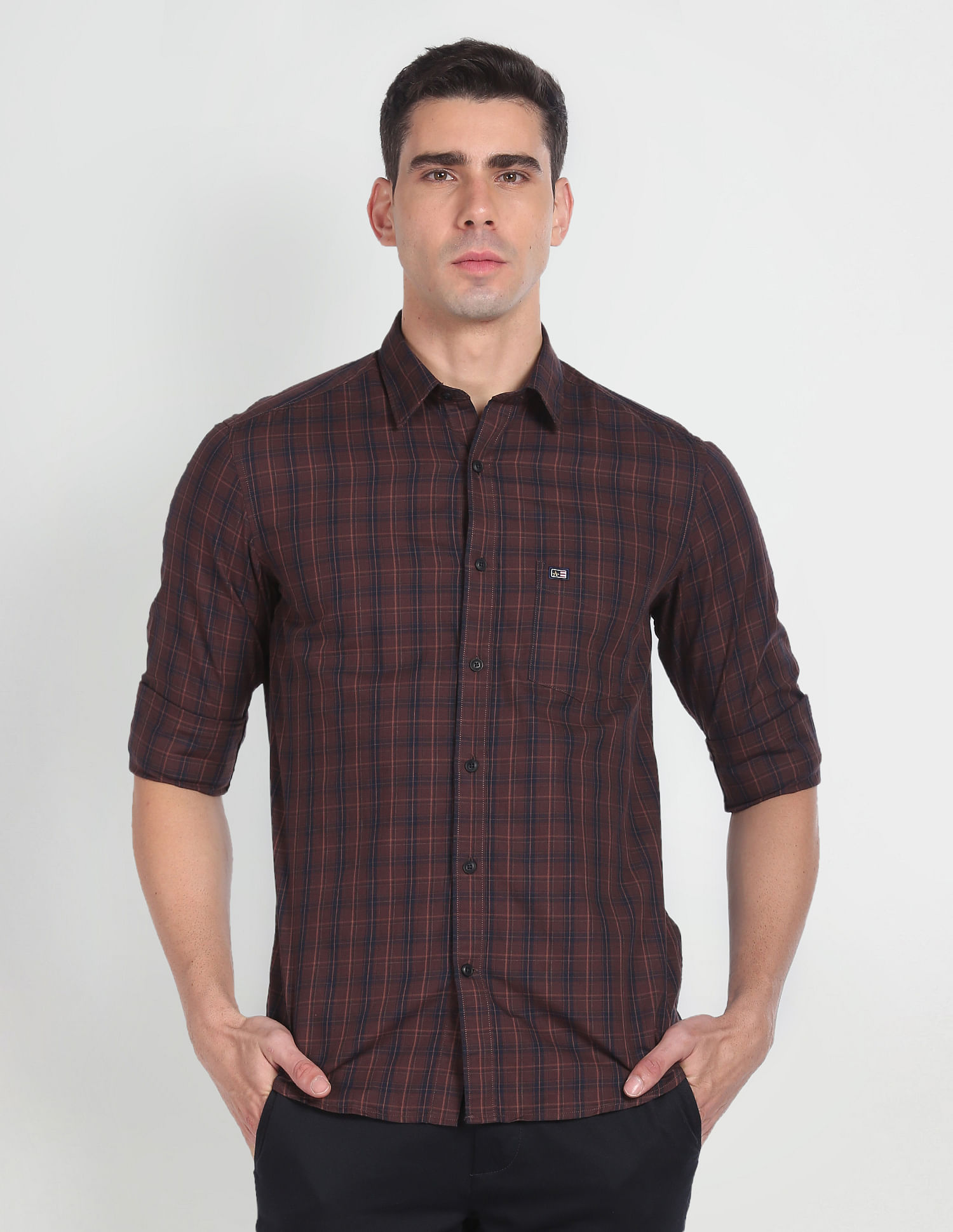 Arrow Sports Tartan Check Cotton Casual Shirt
