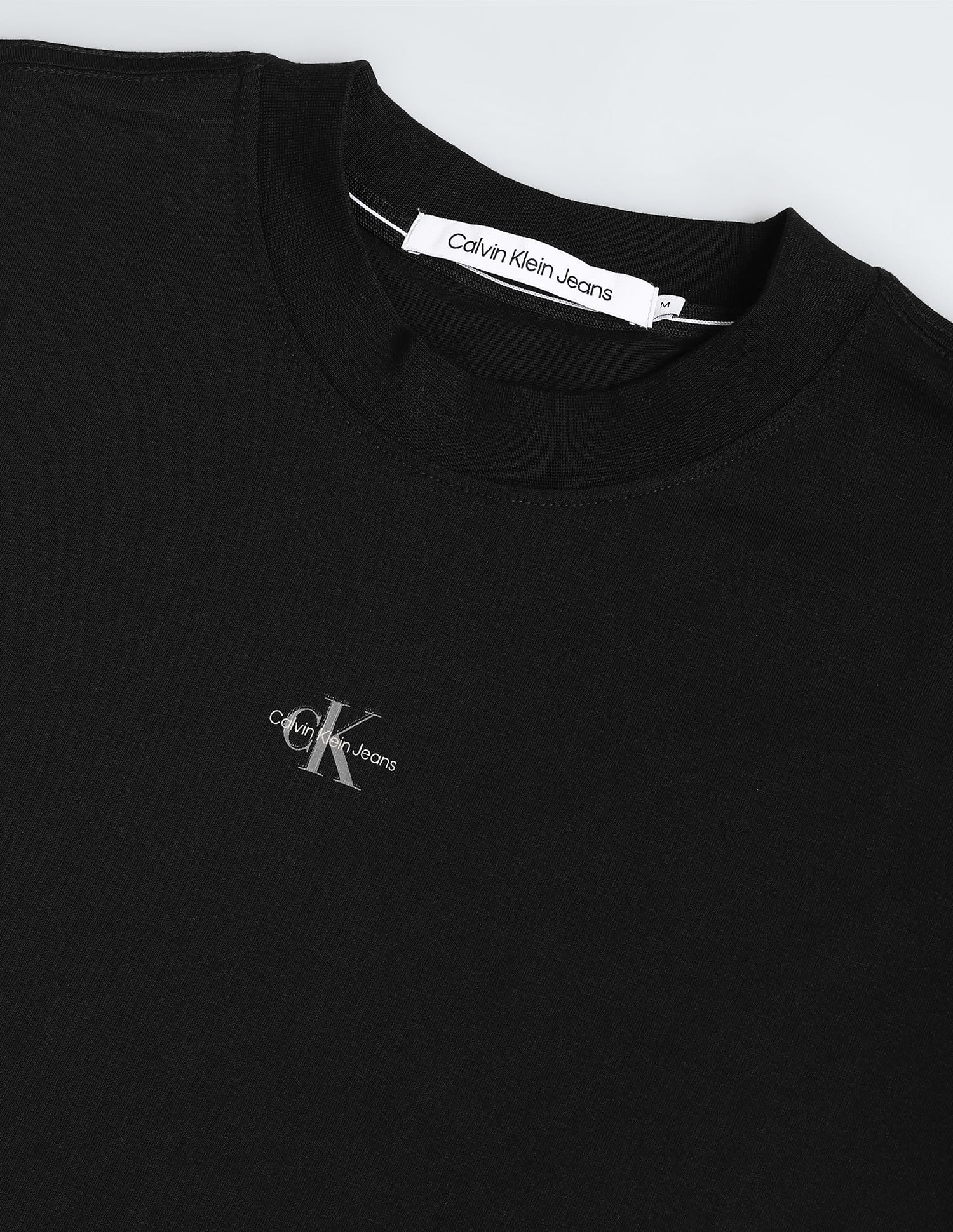 Buy Calvin Klein Jeans Archival Back Logo Print Mock Neck T-Shirt